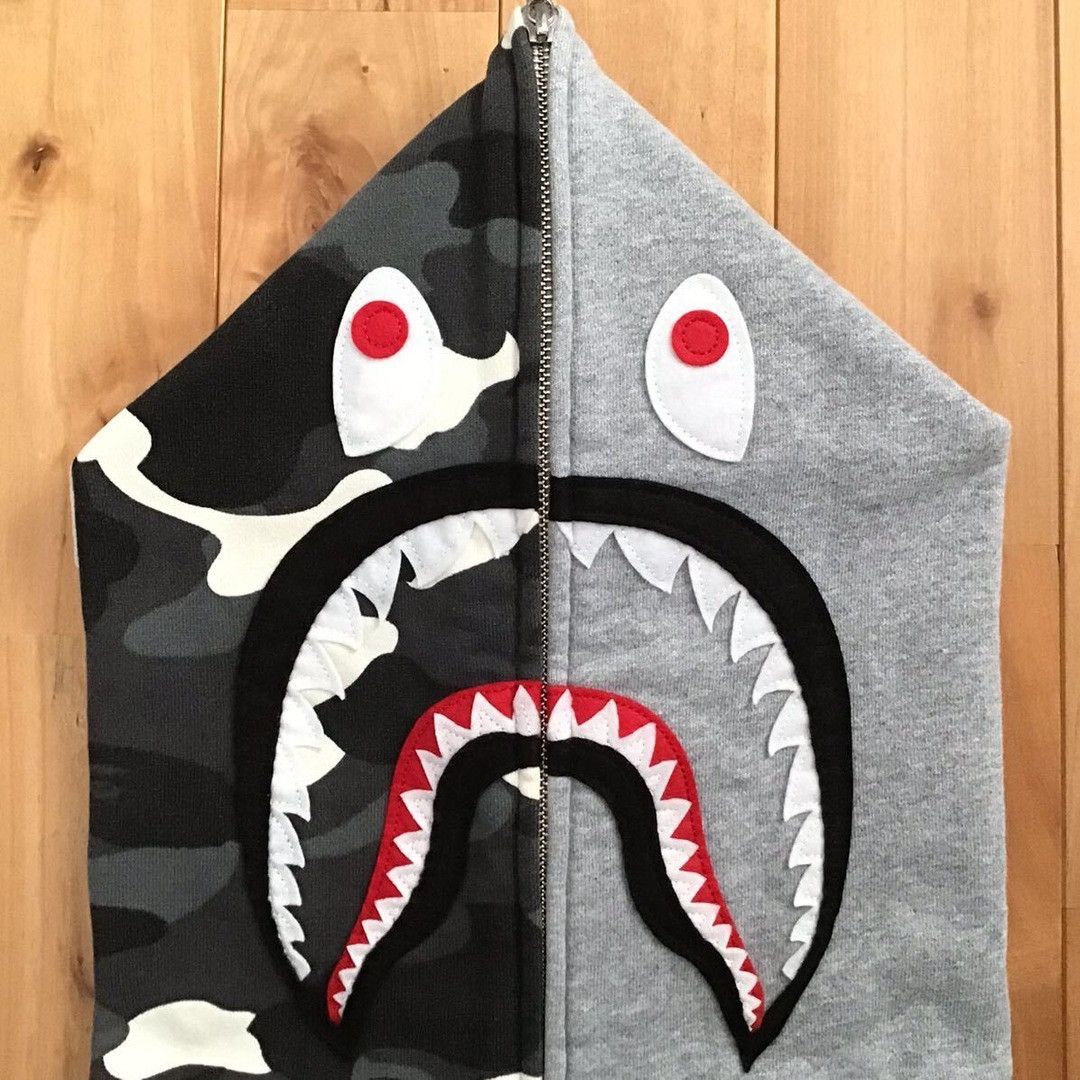 Bape 💫Glow in the dark💫 BAPE city camo shark full zip hoodie APE Size US XL / EU 56 / 4 - 4 Thumbnail