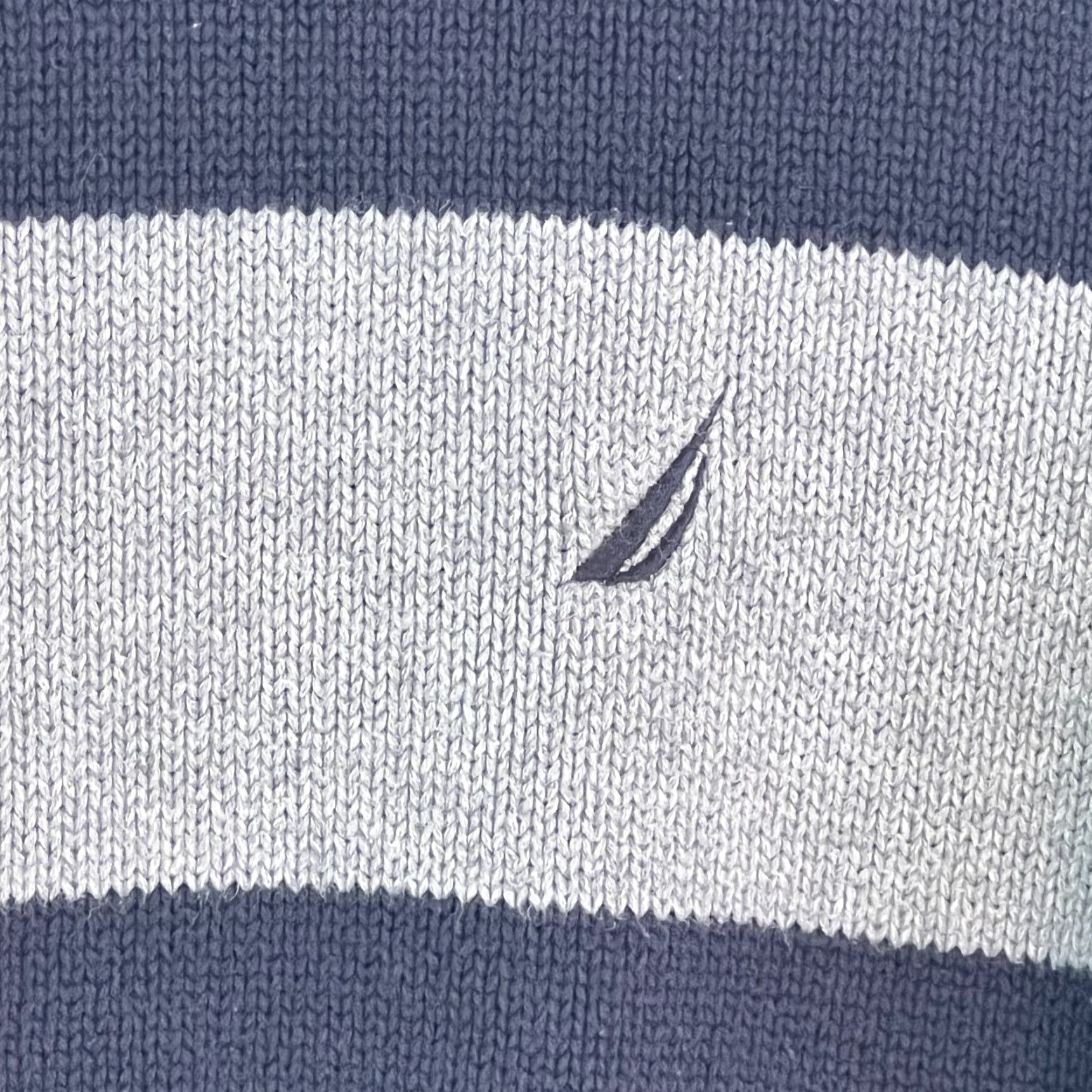 Nautica Nautica Mens Cotton Collared 1/4 Zip Long Sleeves Blue Pullover Sweater Size XL Size US XL / EU 56 / 4 - 5 Thumbnail