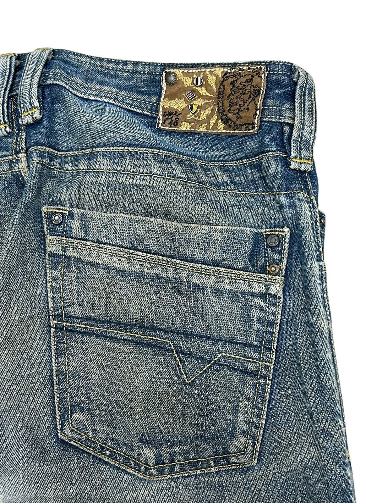 Diesel Diesel Trojan Jean Mud Washed Distressed Straight Cut Size US 30 / EU 46 - 14 Thumbnail