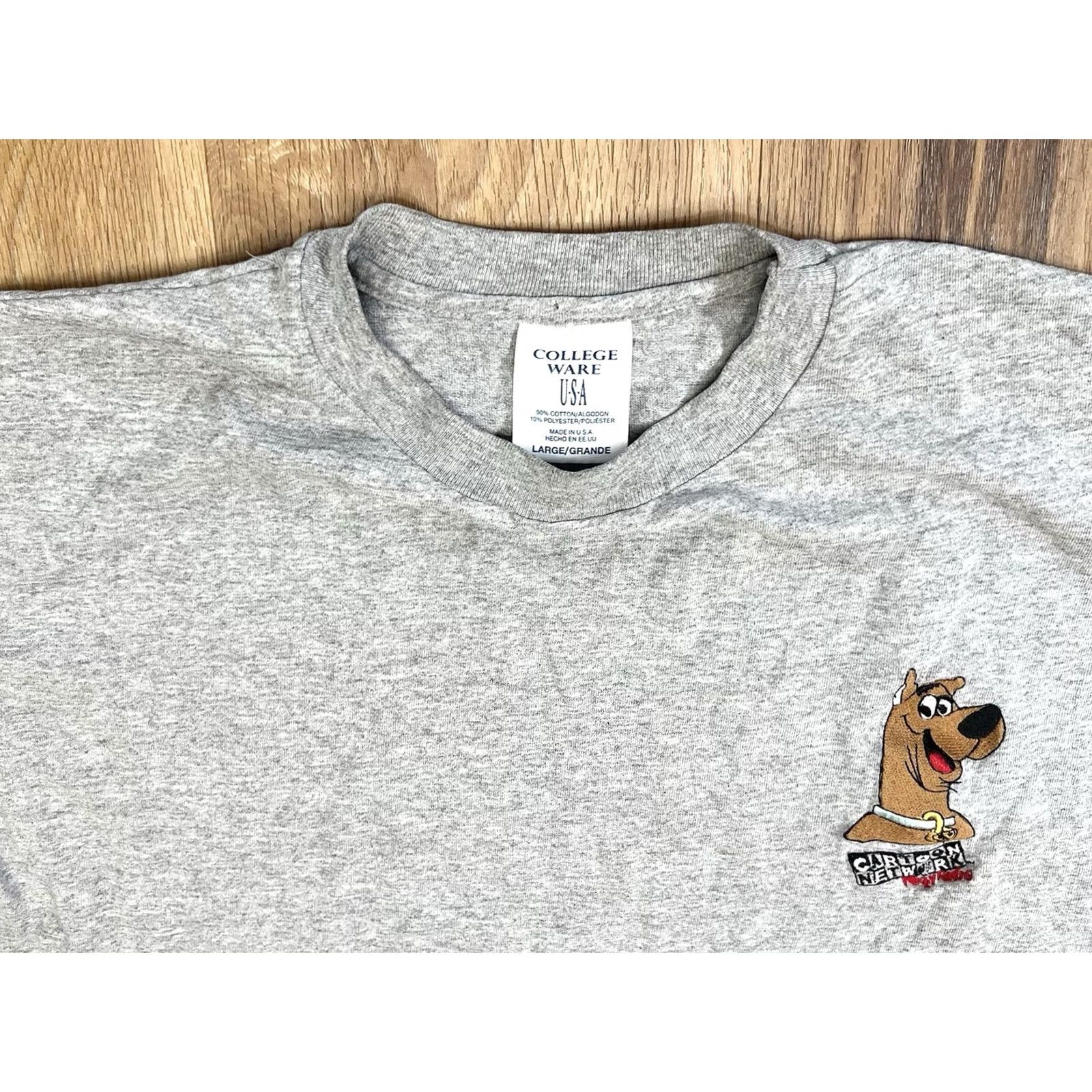 Vintage VINTAGE 1990s Cartoon Network Scooby-Doo T-Shirt Gray L Men Short Sleeve College 90s Cartoon Size US L / EU 52-54 / 3 - 3 Thumbnail