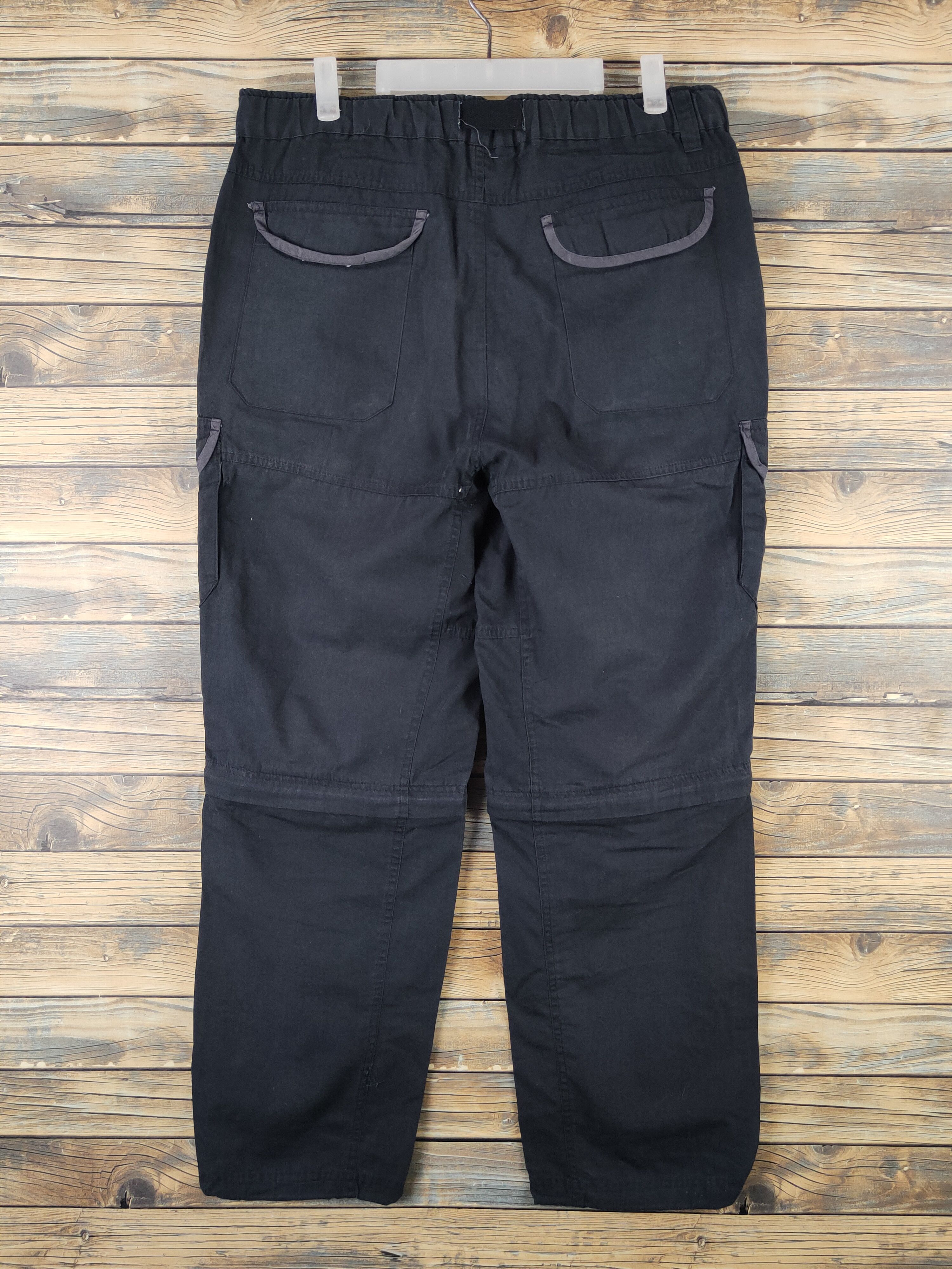 Japanese Brand DL CRU Black Multipocket Cargo Pants #2338 Size US 33 - 7 Thumbnail