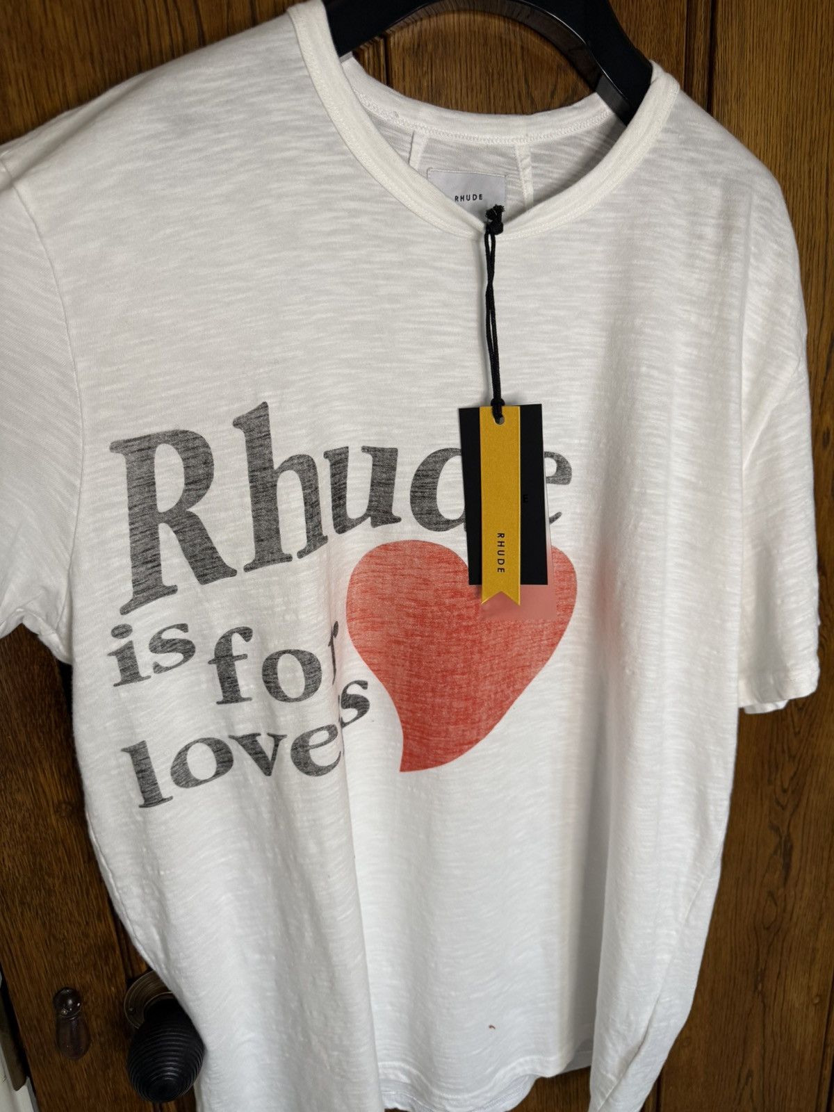 Rhude Rhude is for lovers logo white heart t shirt XL $380 Size US XL / EU 56 / 4 - 2 Thumbnail