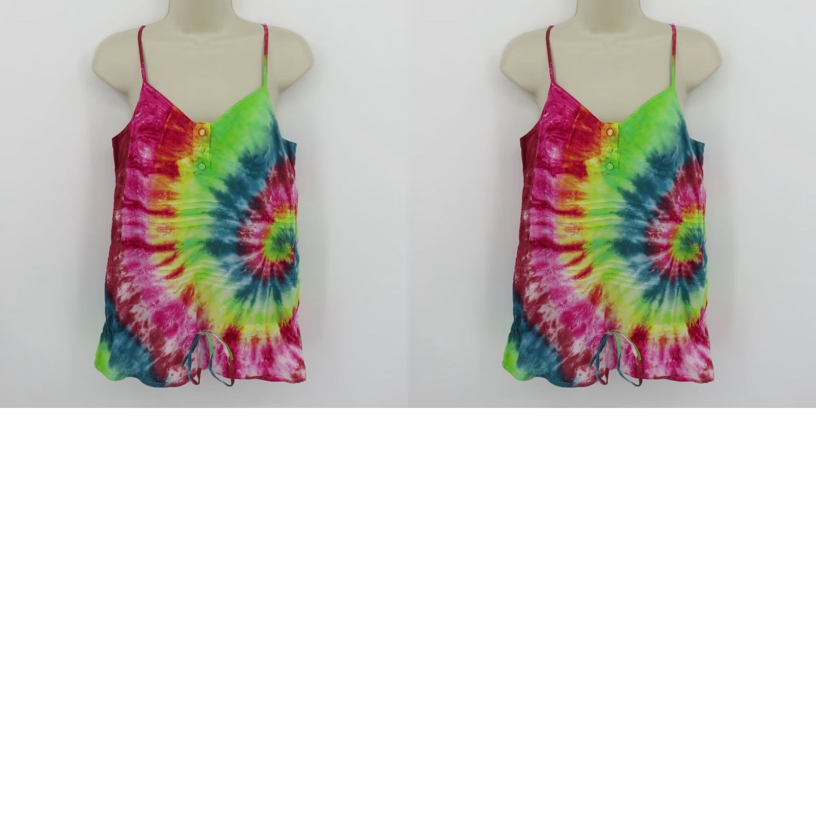 Mossimo Mossimo Supply Co Women Small Tie Dye Spaghetti Strap Tank Top Button Pleated Size S / US 4 / IT 40 - 9 Thumbnail