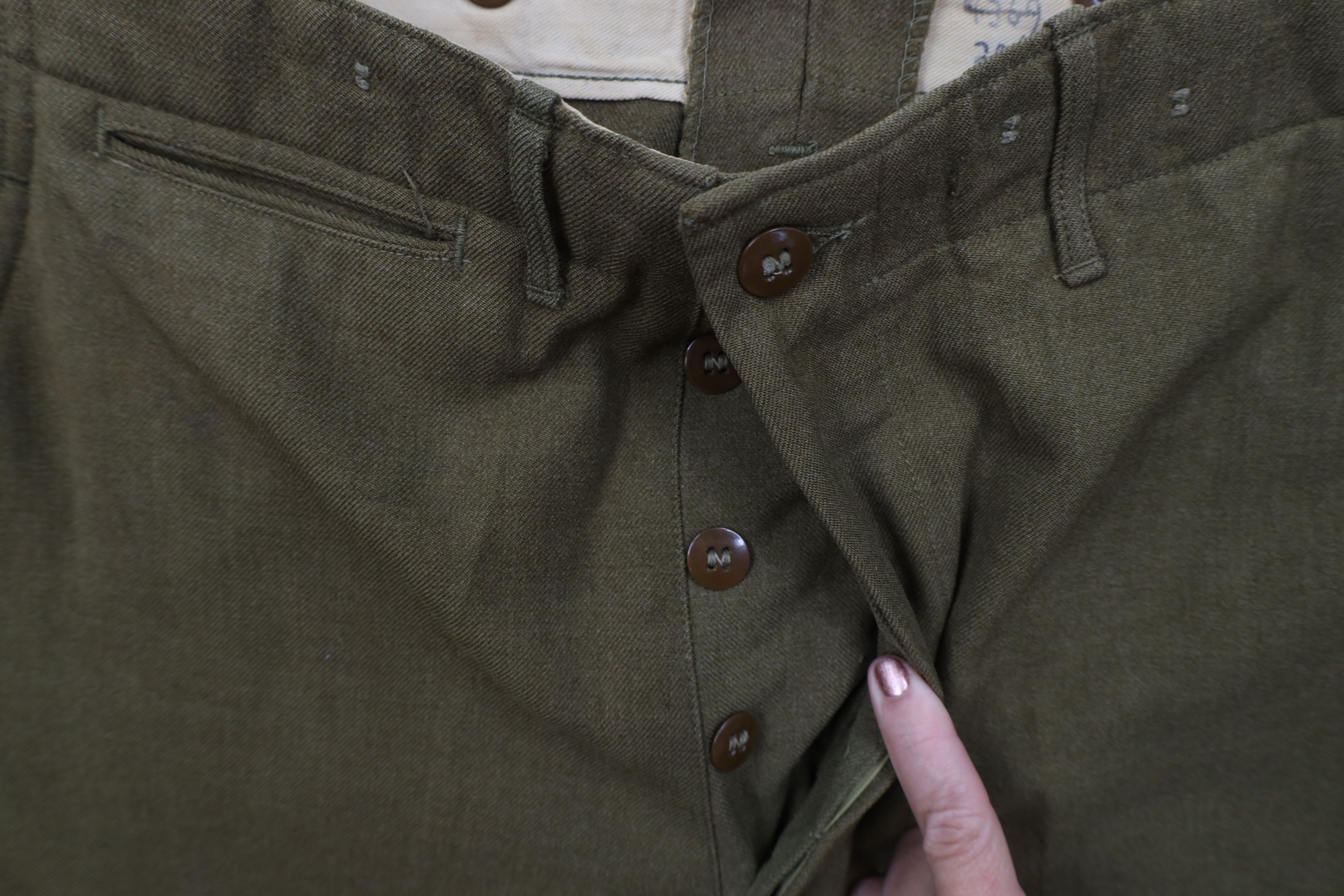 Vintage Vintage 40s 50s Korean World War II Wool Trousers Pants USA Size US 33 - 7 Thumbnail