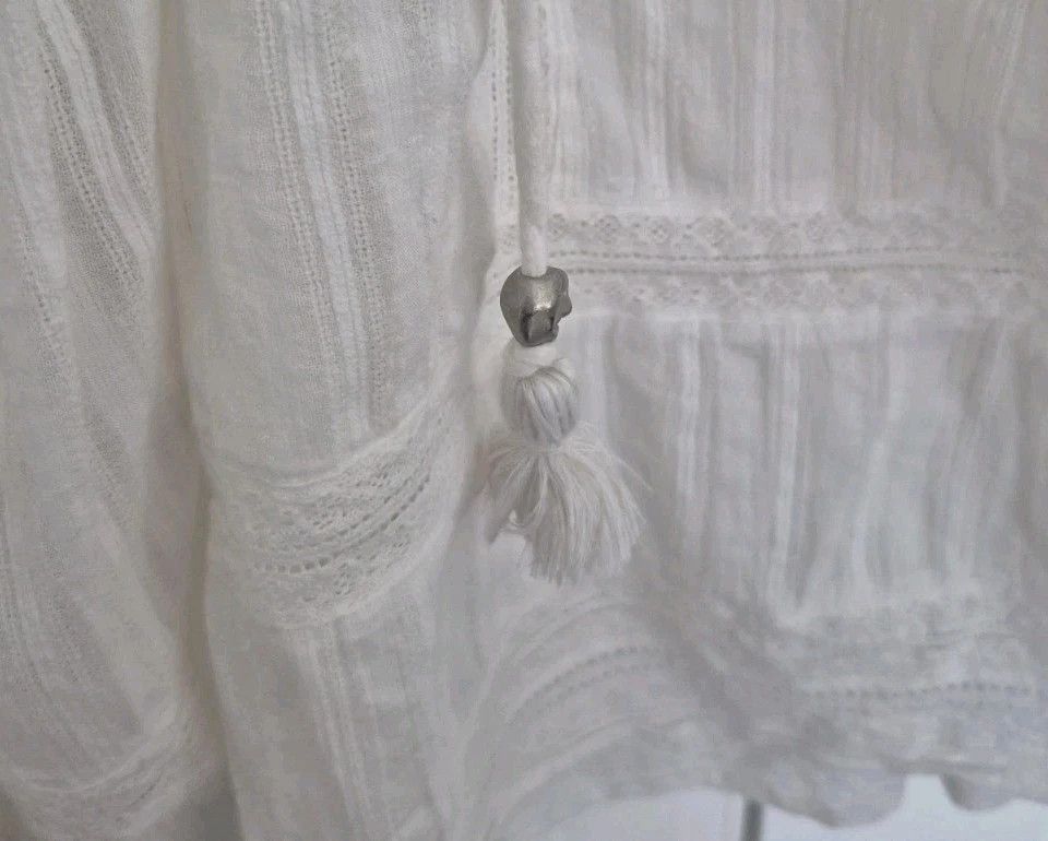 Zadig & Voltaire Blouse Trone Boho Chic Peasant Long Sleeve Relaxed Summer Size S / US 4 / IT 40 - 6 Thumbnail