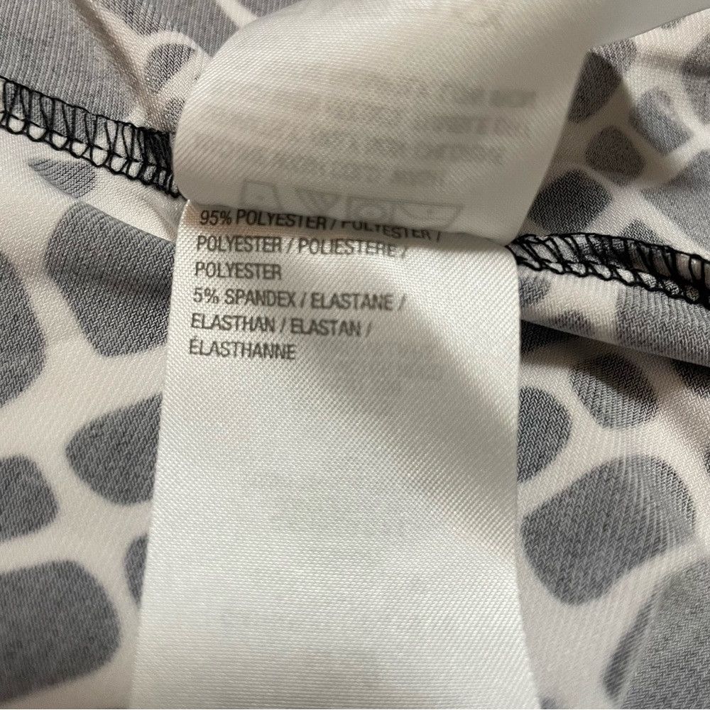 Other Susan Graver Printed Liquid Knit Cold Shoulder Black White Size L / US 10 / IT 46 - 7 Thumbnail