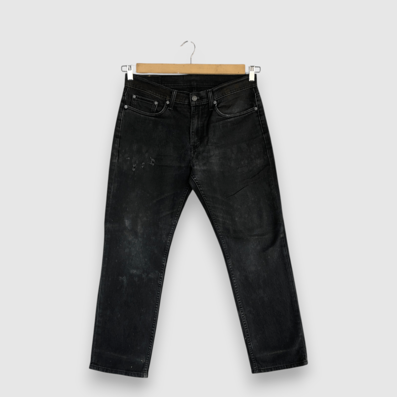 Levi's Vintage Levis Distressed Jeans Levi's 514 Faded Black Denim Size US 34 / EU 50 - 1 Thumbnail