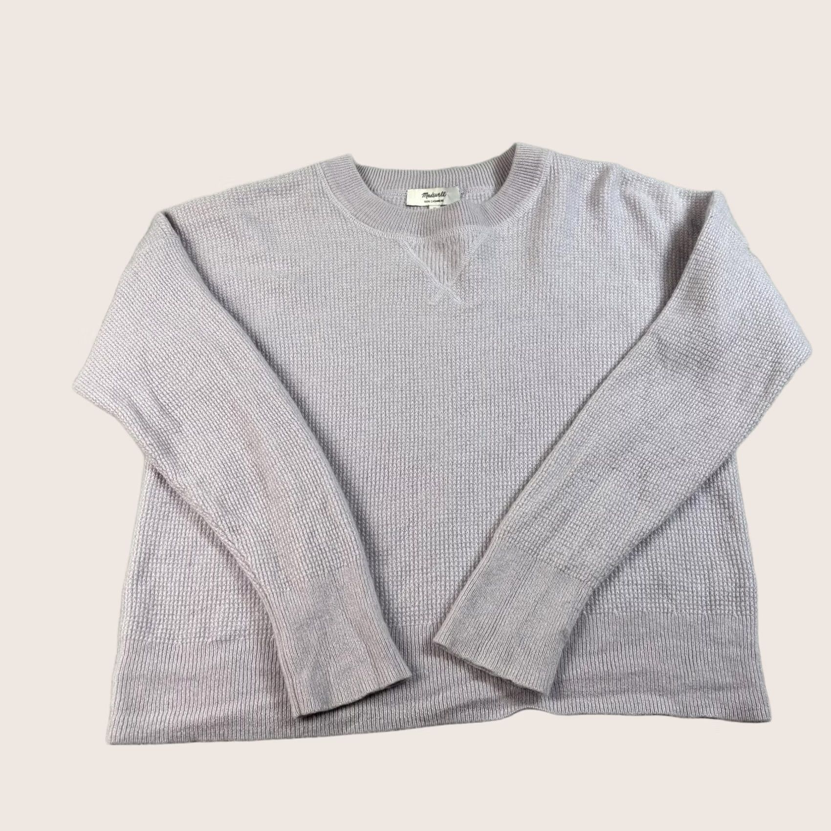 Madewell Madewell Sweater Women M Purple Waffle Knit Cashmere Crew Neck Long Sleeve Solid All Seasons Casual Vintage: No Size M / US 6-8 / IT 42-44 - 1 Thumbnail