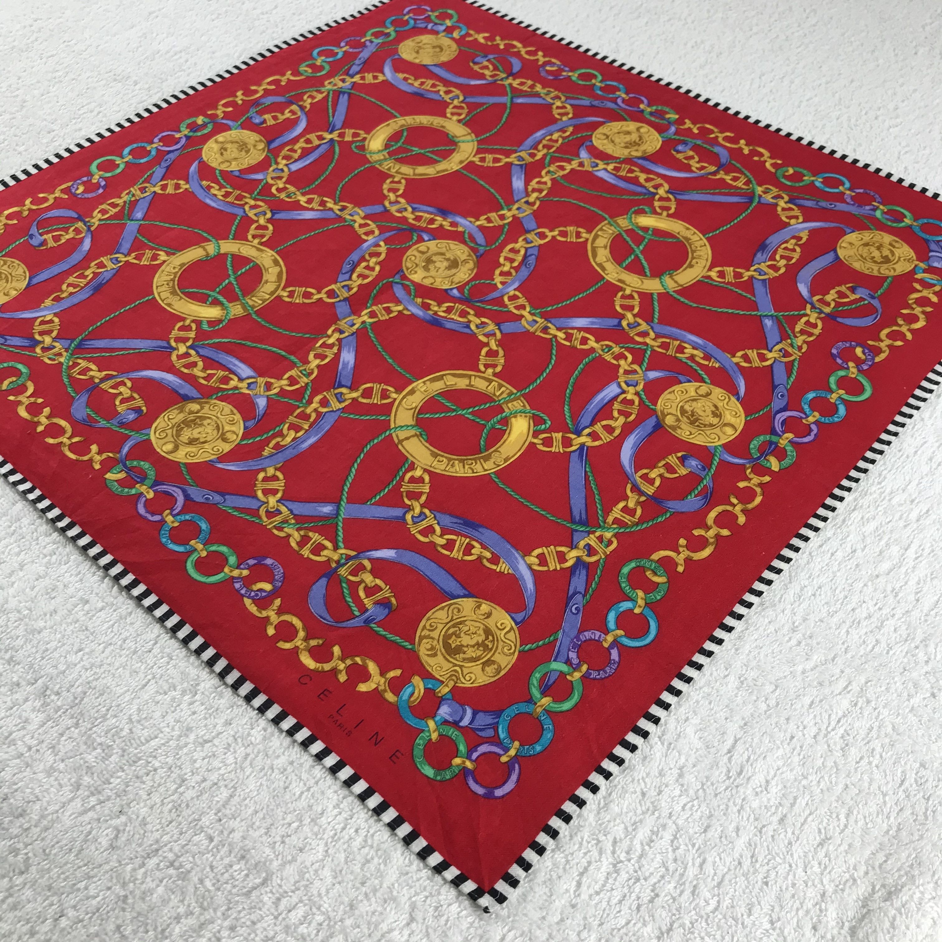 Celine × Vintage Celine Bandana / Handkerchief / Neckerchief - S308 Size ONE SIZE - 2 Thumbnail