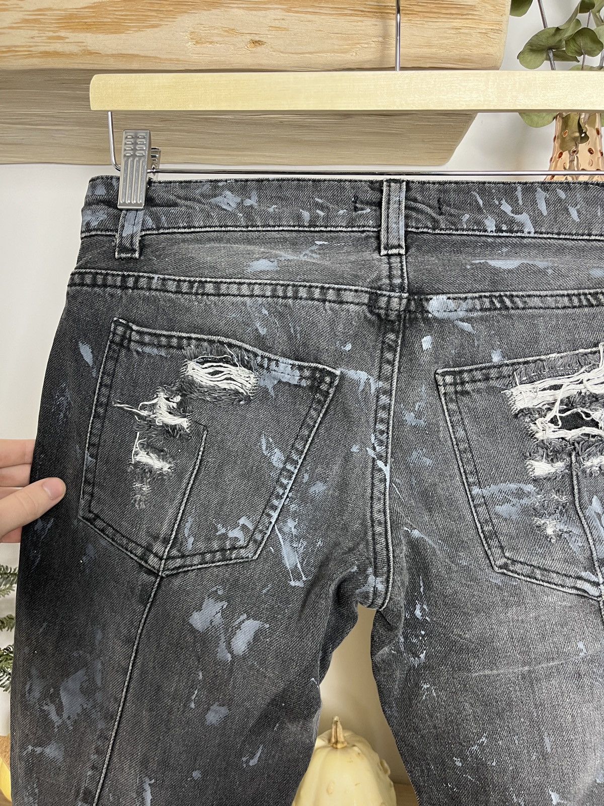 Balmain Balmain SS09 chain mail painter jeans by Christophe Decarnin Size 28" / US 6 / IT 42 - 5 Thumbnail