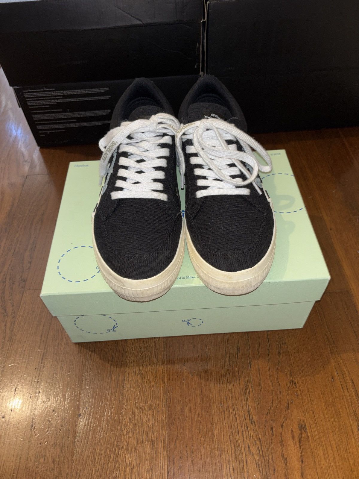 Off-White OFF-WHITE 'Canvas Low Vulcanized Sneakers' Size US 10 / IT 40 - 4 Thumbnail