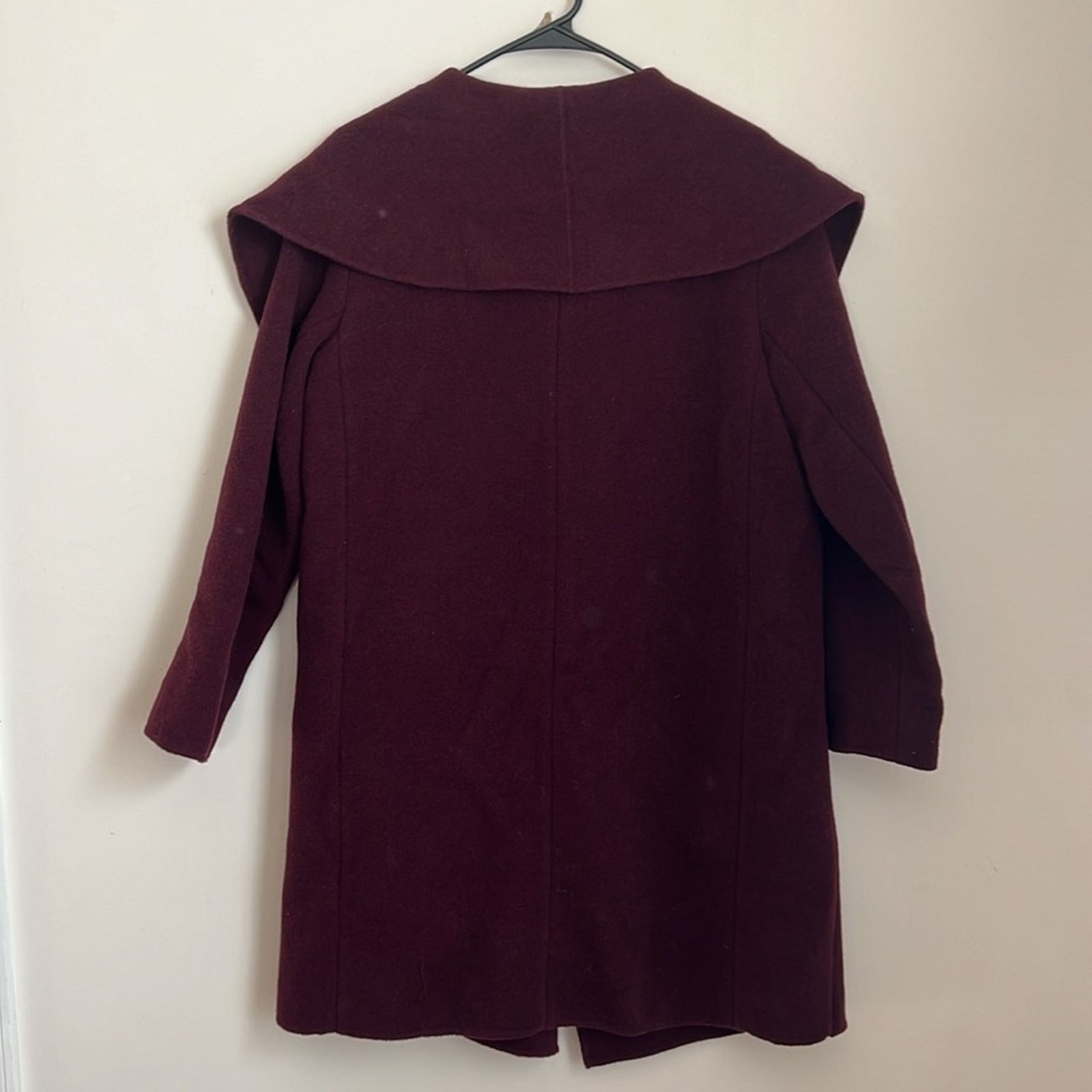 Club Monaco Club Monaco Burgundy Wool Jacket with Large Lapel Size XS / US 0-2 / IT 36-38 - 6 Thumbnail