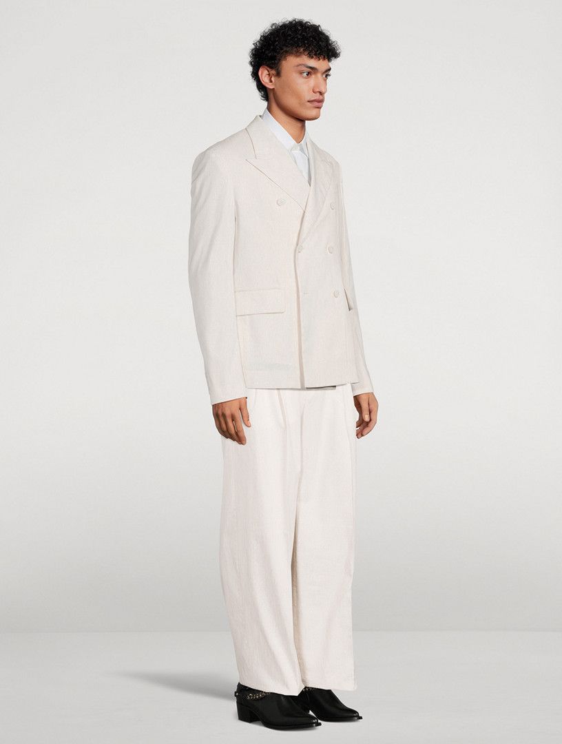 Amiri o1y0525 Blazer in Light Beige Size US S / EU 44-46 / 1 - 4 Thumbnail
