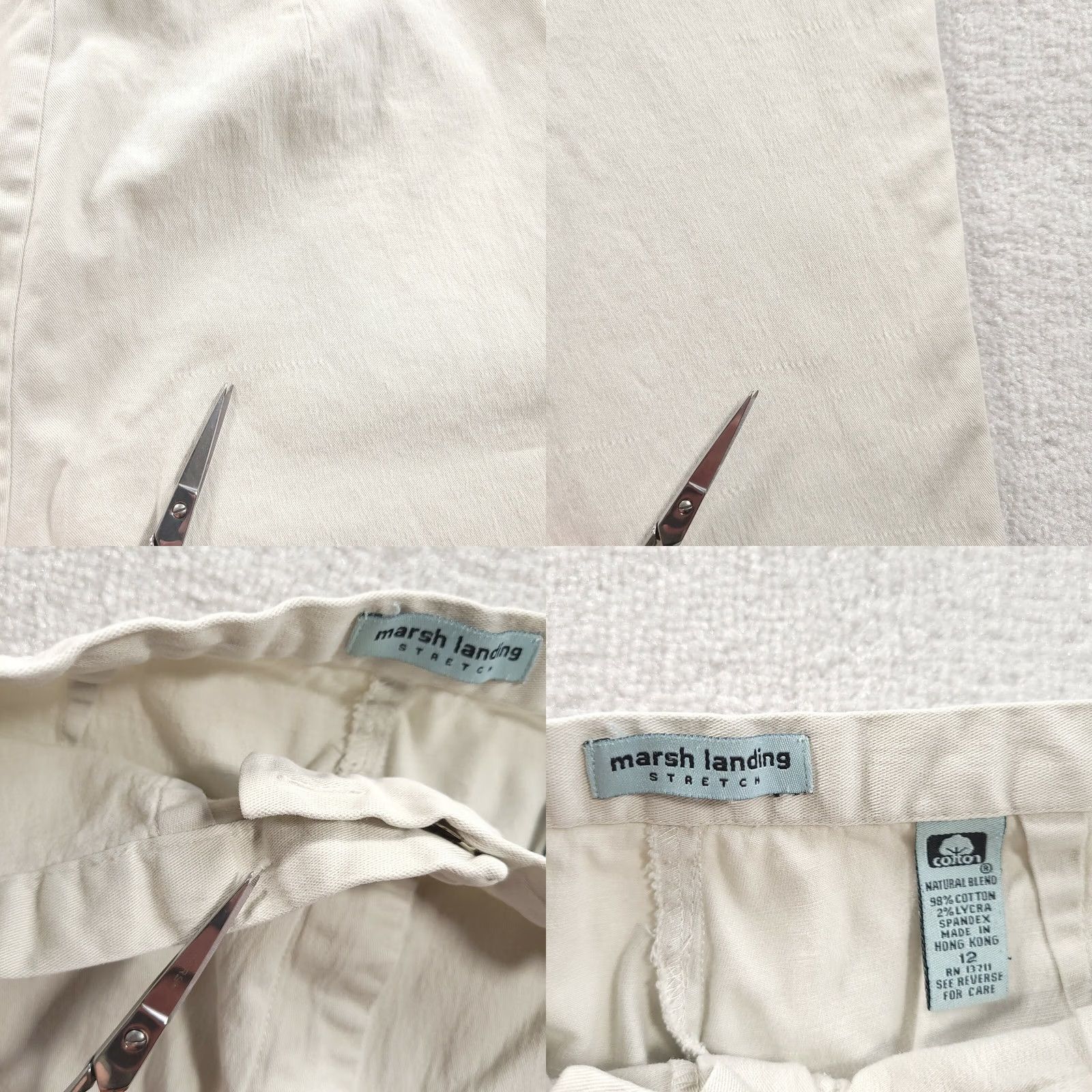 Vintage Marsh Landing Womens Cropped Pants White Pockets Stretch Capris Size 28" / US 6 / IT 42 - 8 Thumbnail