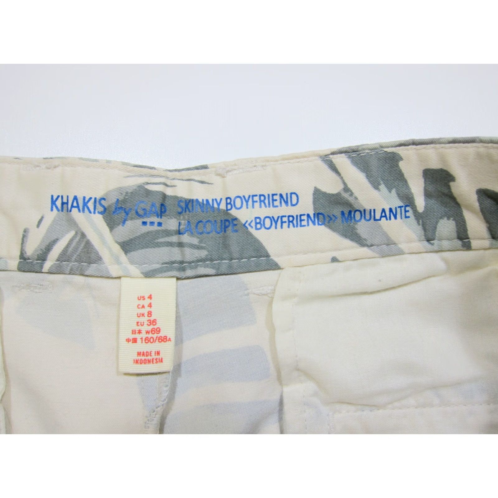 Gap Gap Cotton Green Floral Skinny Boyfriend Khaki Camo Chino Shorts Women Size 4 Size 24" / US 00 / IT 34 - 3 Thumbnail