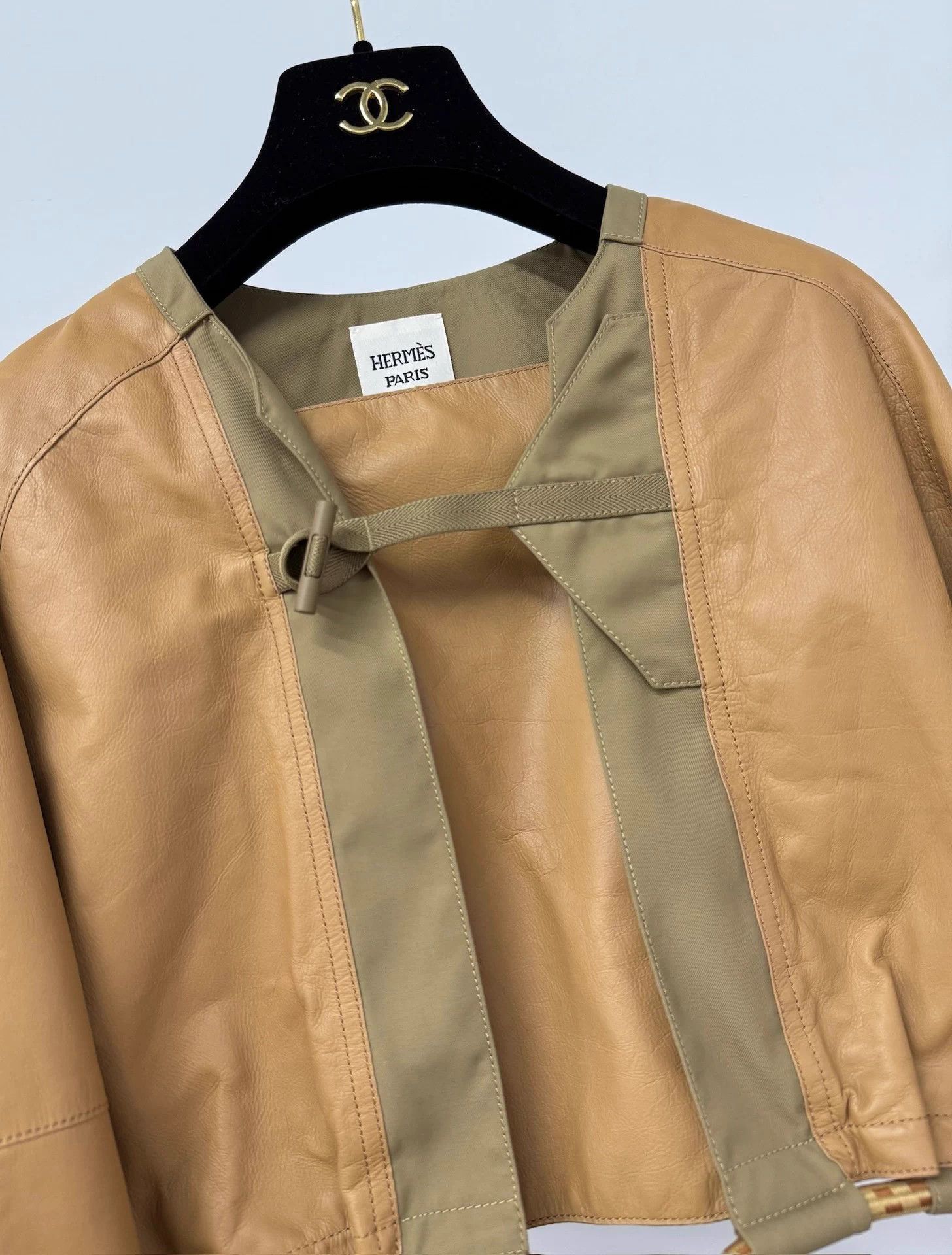 Hermes Hermes short colorblock leather jacket women fr36 Size XS / US 0-2 / IT 36-38 - 3 Thumbnail