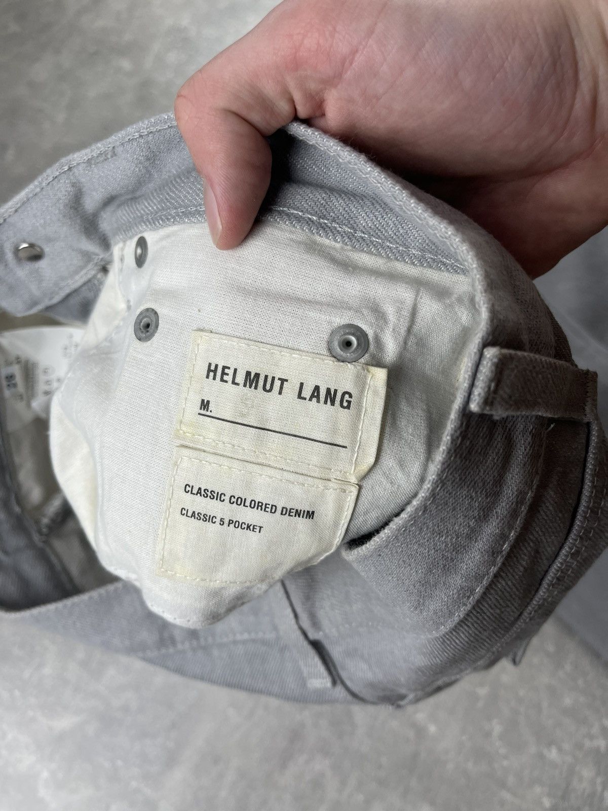 Helmut Lang Helmut Lang Vintage Gray Classic 5-Pocket Jeans Size US 26 / EU 42 - 12 Thumbnail