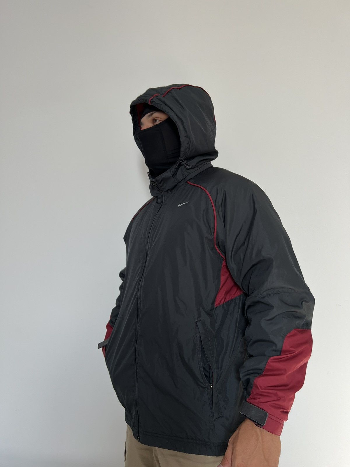 Nike × Vintage 90's NIKE FIT SWOOSH LOGO RARE PUFFER JACKET GORPCORE Y2K Size US L / EU 52-54 / 3 - 8 Thumbnail