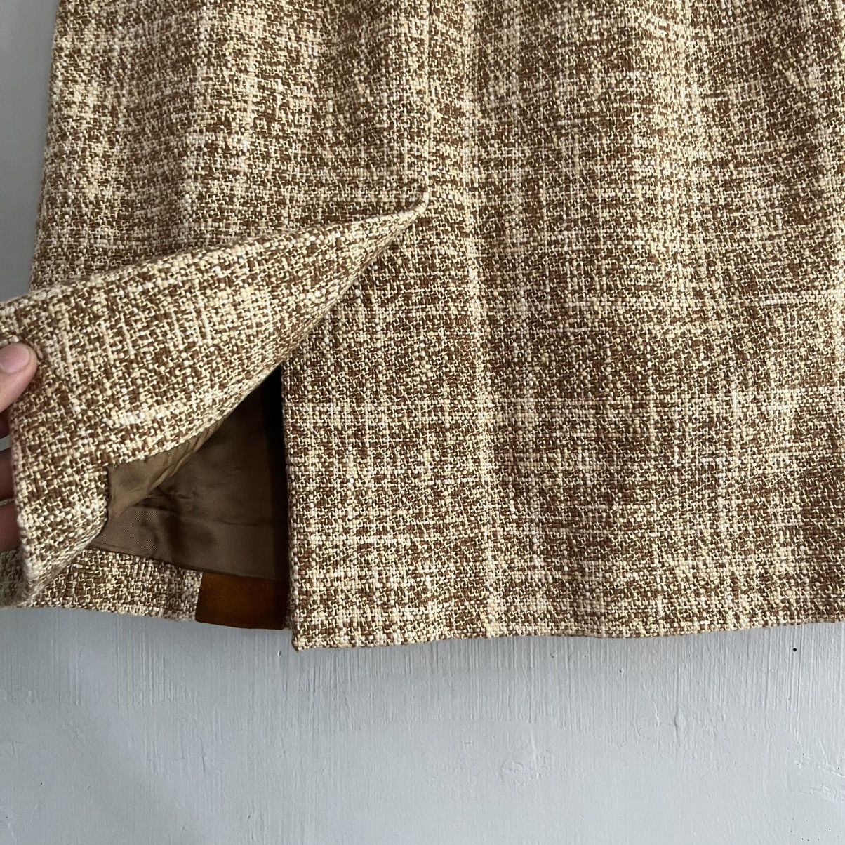 Miu Miu SS15 Miu Miu Tweed Suede Midi Skirt Size 25" / US 0 / IT 36 - 5 Thumbnail