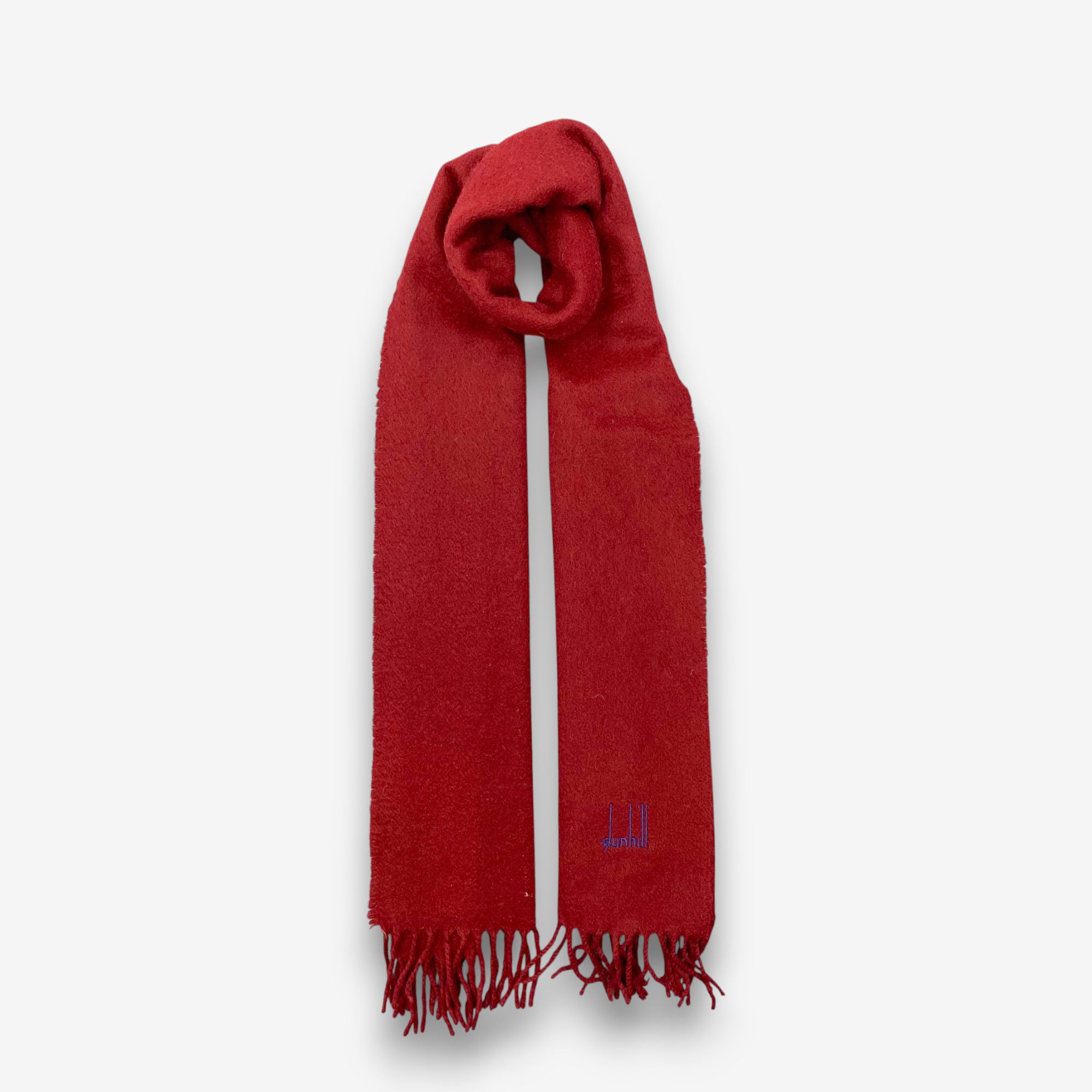Alfred Dunhill Vintage Dunhill Scarf Muffler Wool Cashmere Fringe Scarves Size ONE SIZE - 1 Thumbnail