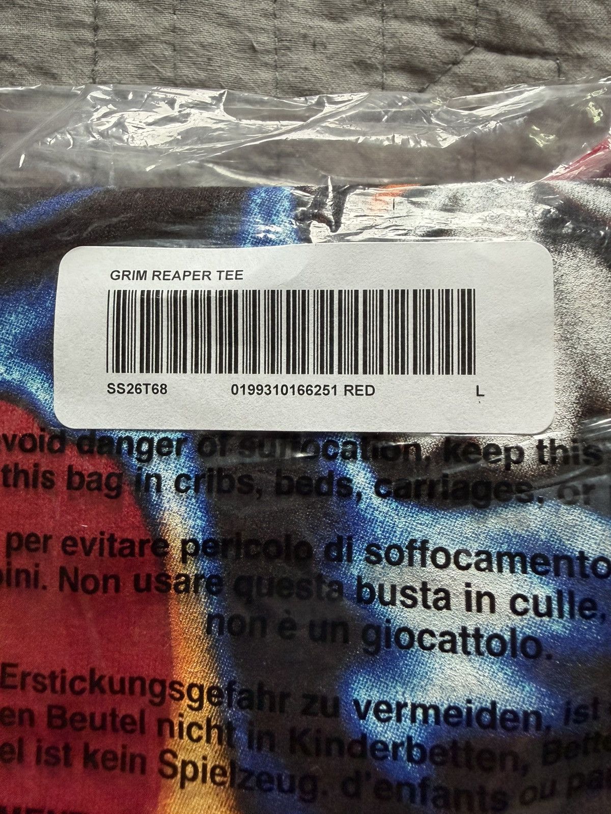 Supreme Supreme Grim Reaper Tee Red (L) Size US L / EU 52-54 / 3 - 3 Thumbnail