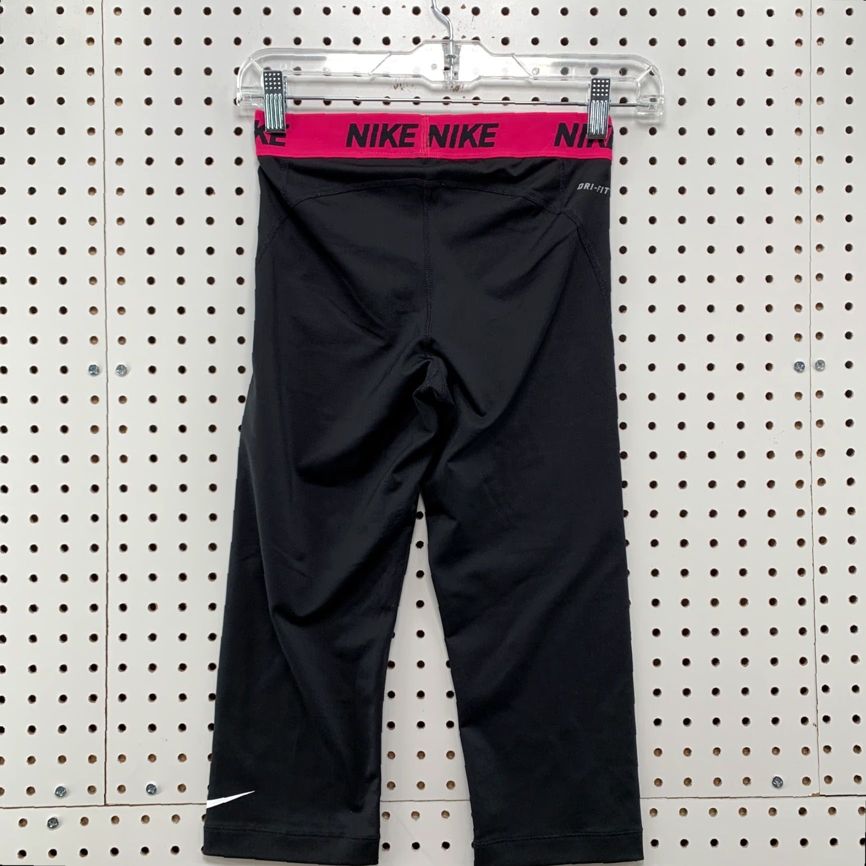 Nike VINTAGE Nike Dri-FIT Cropped Active Leggings Pants Womens Small Pink Black 24x17.5 Size 28" / US 6 / IT 42 - 7 Thumbnail