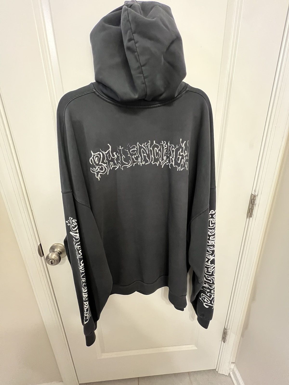 Balenciaga Balenciaga DIY Metal/Dark Wave Hoodie Size US XXL / EU 58 / 5 - 3 Thumbnail