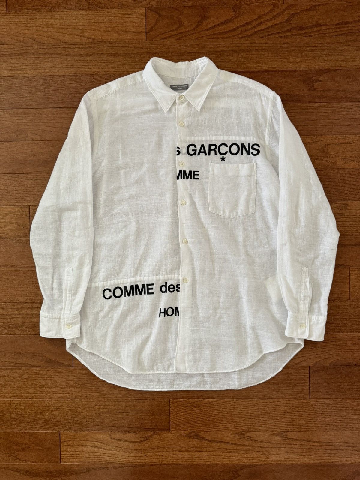 Comme des Garcons AD2001 Split Logo Shirt | Grailed