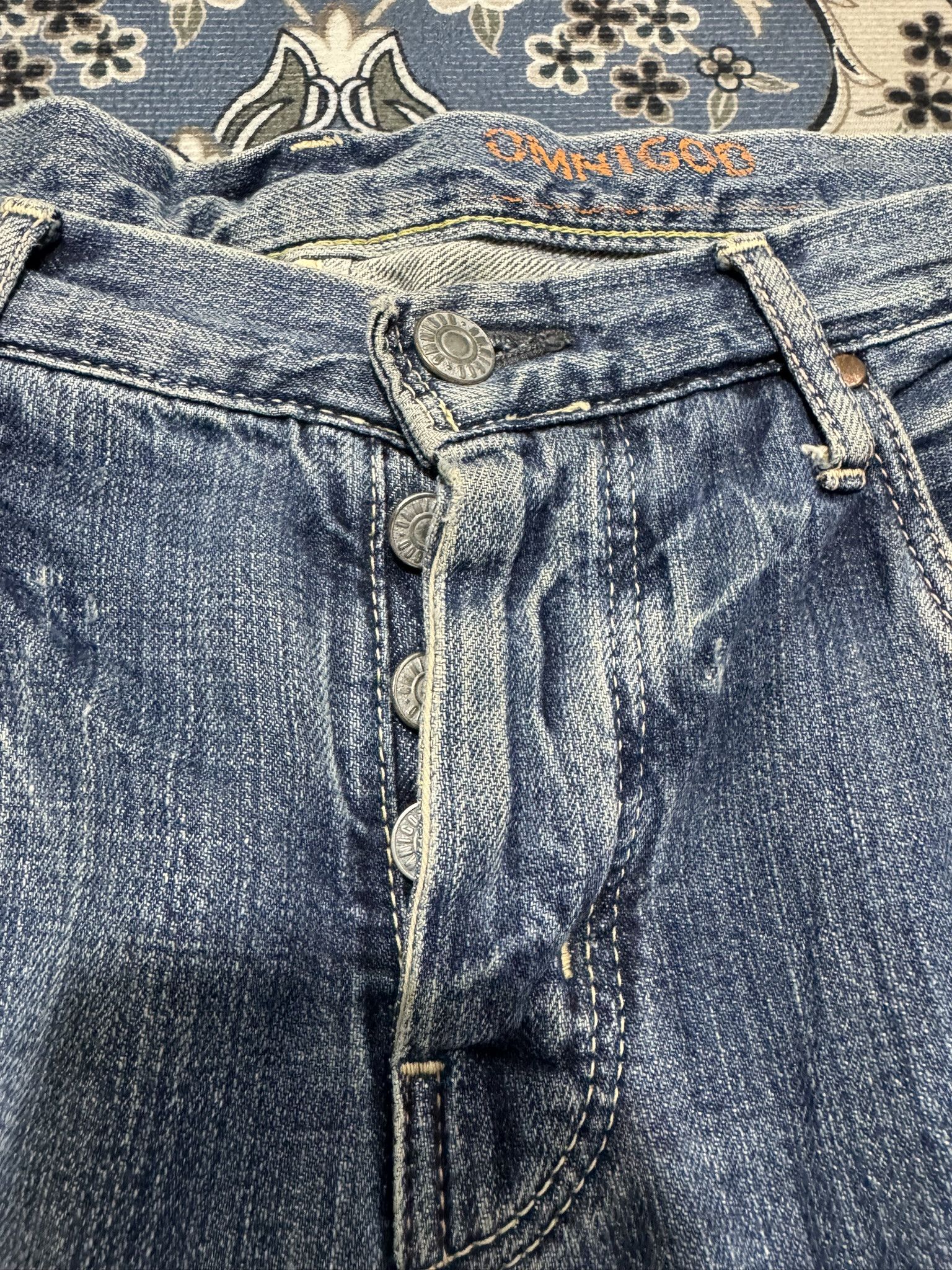 Japanese Brand × OMNIGOD × Vintage Vintage Omnigod Selvedge Distressed Jeans Real Mccoy Size US 30 / EU 46 - 4 Thumbnail