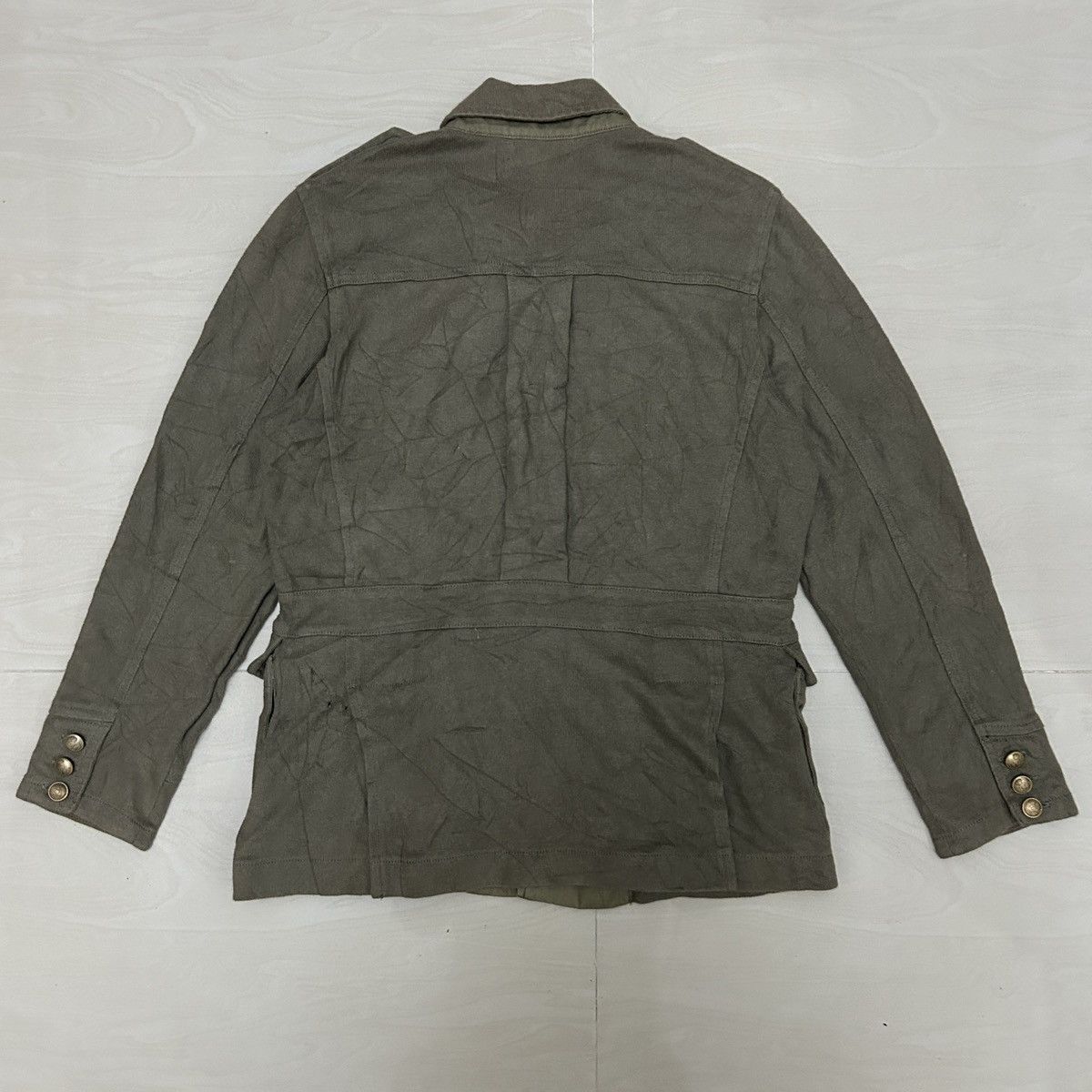 Polo Ralph Lauren × Vintage Vintage PRL Pocket Cardigan Khaki Polo Ralph Lauren Size US XXS / EU 40 - 3 Thumbnail