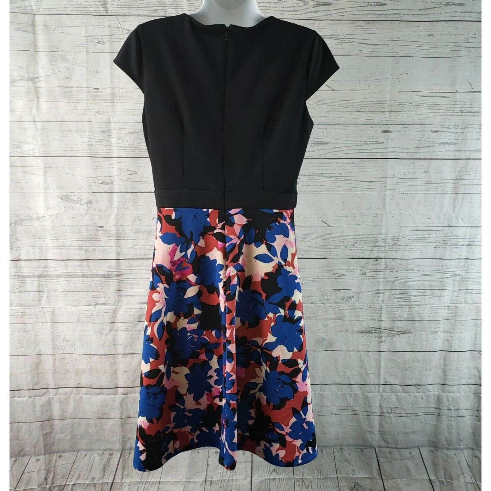 Pinko Wisp Dress Women's Floral Cap Sleeve Pink Blue Size 10 Knee Length Fit & Flare Printed Size L / US 10 / IT 46 - 4 Thumbnail