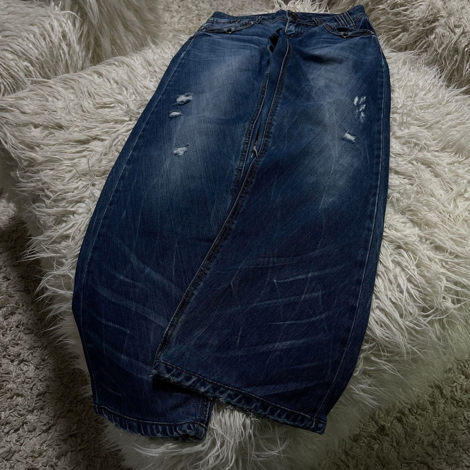 Hysteric Glamour Vintage Japanese Brand Faded Lowrise Bootcut Denim Jeans Size 30" / US 8 / IT 44 - 24 Thumbnail