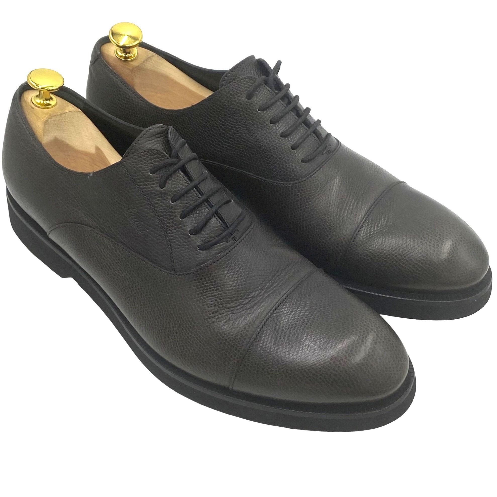 image of Italy Gucci Men's Size 9 Brown Leather Lace Up Cap Toe Oxfor Shoes