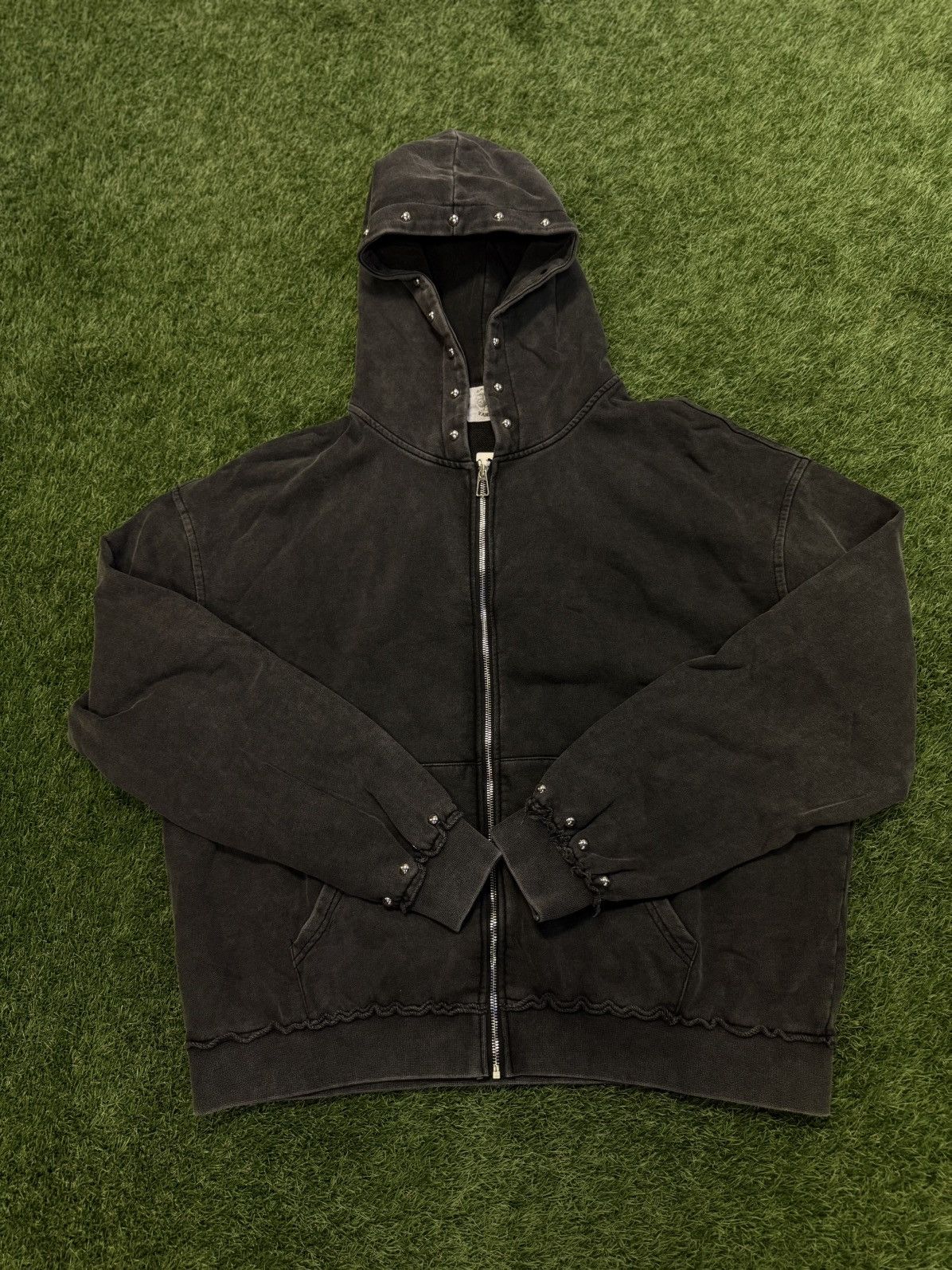 Saint Vanity Saint Vanity Zip Up Hoodie Black Zip Up Studded Size Large Size US L / EU 52-54 / 3 - 1 Thumbnail