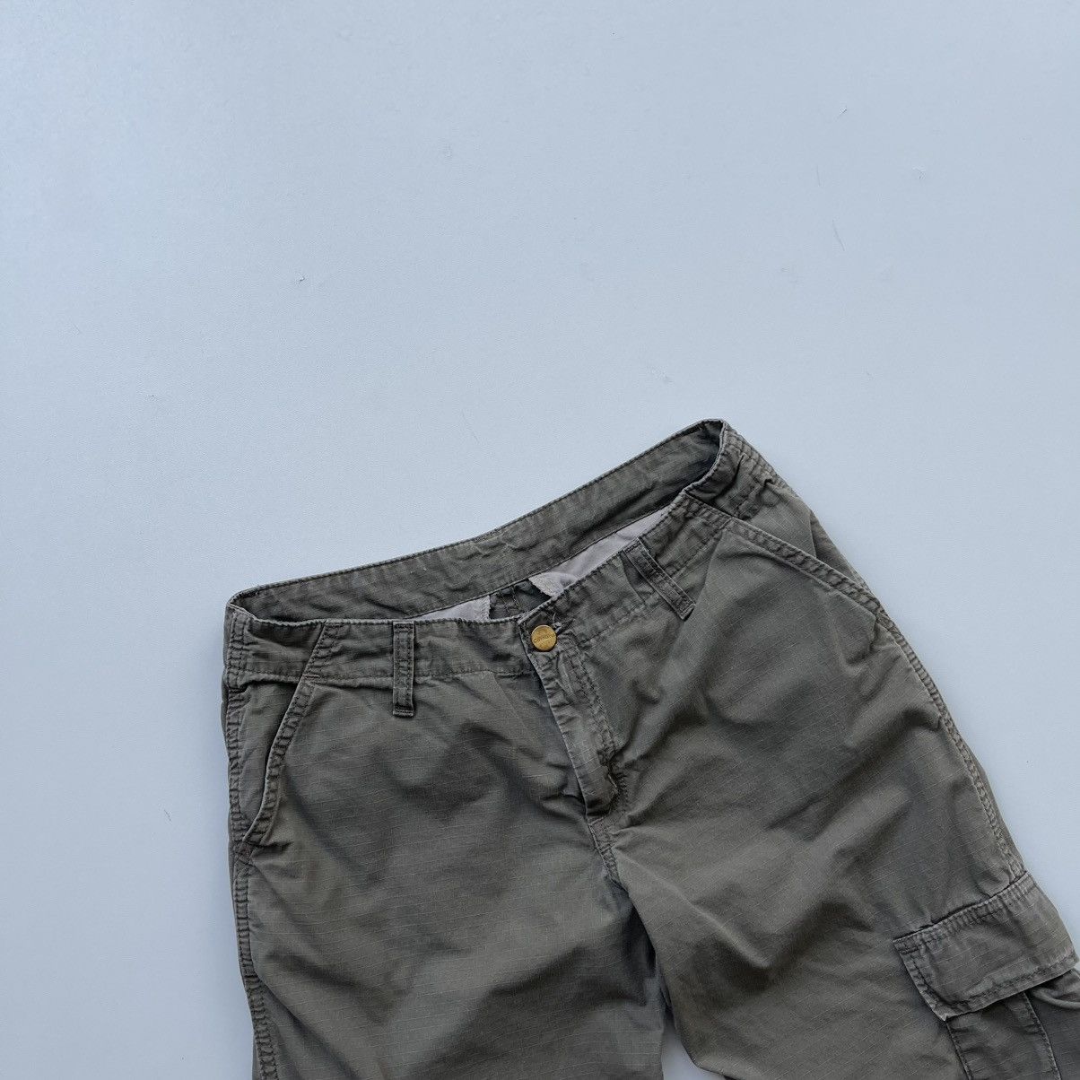 Carhartt Wip Carhartt WIP W’ Regular Cargo Baggy Pants Washed Olive Y2K Size US 27 - 2 Thumbnail