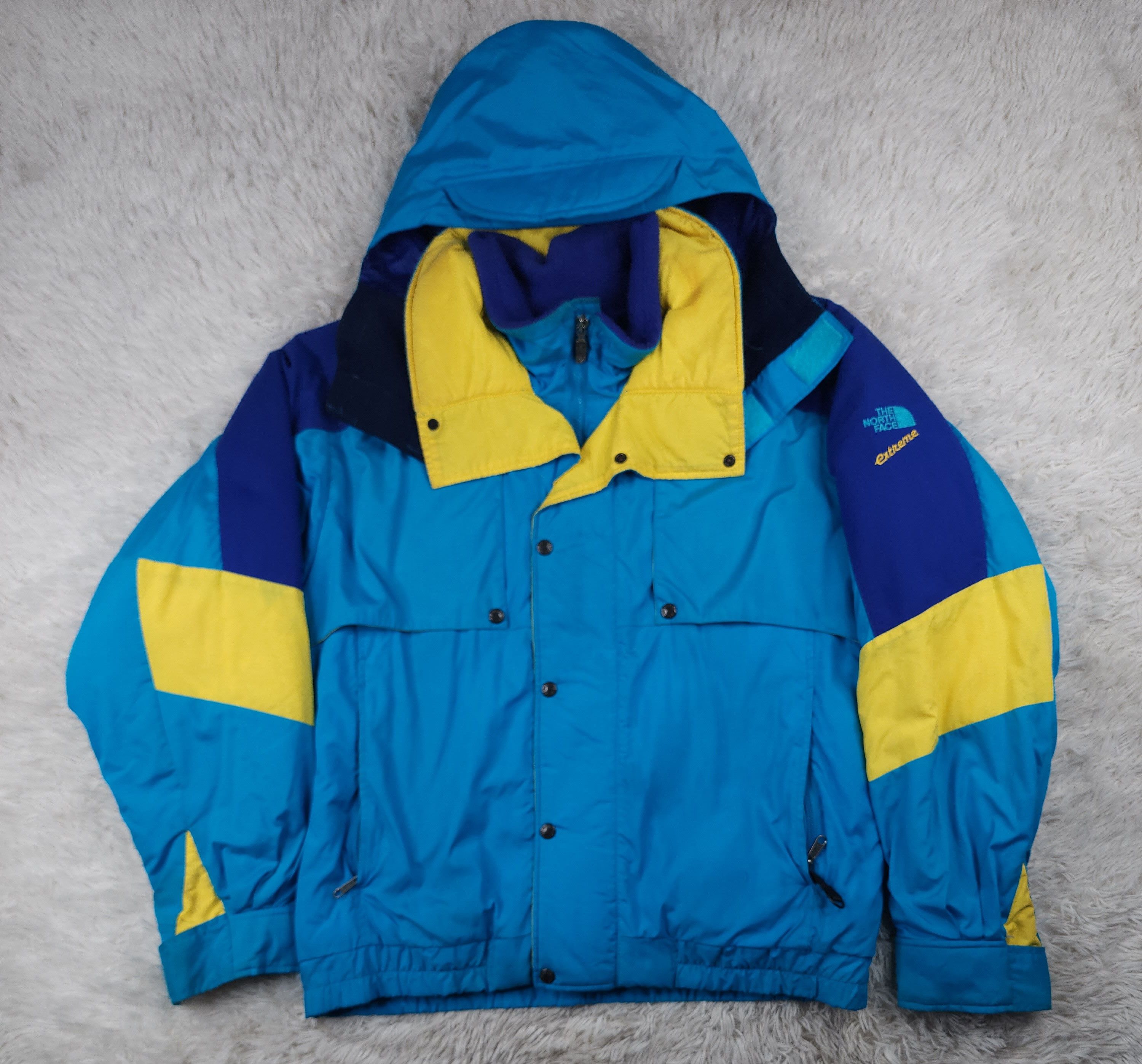 The North Face The North Face extreme blue/yellow windbreaker jacket Size US L / EU 52-54 / 3 - 1 Thumbnail