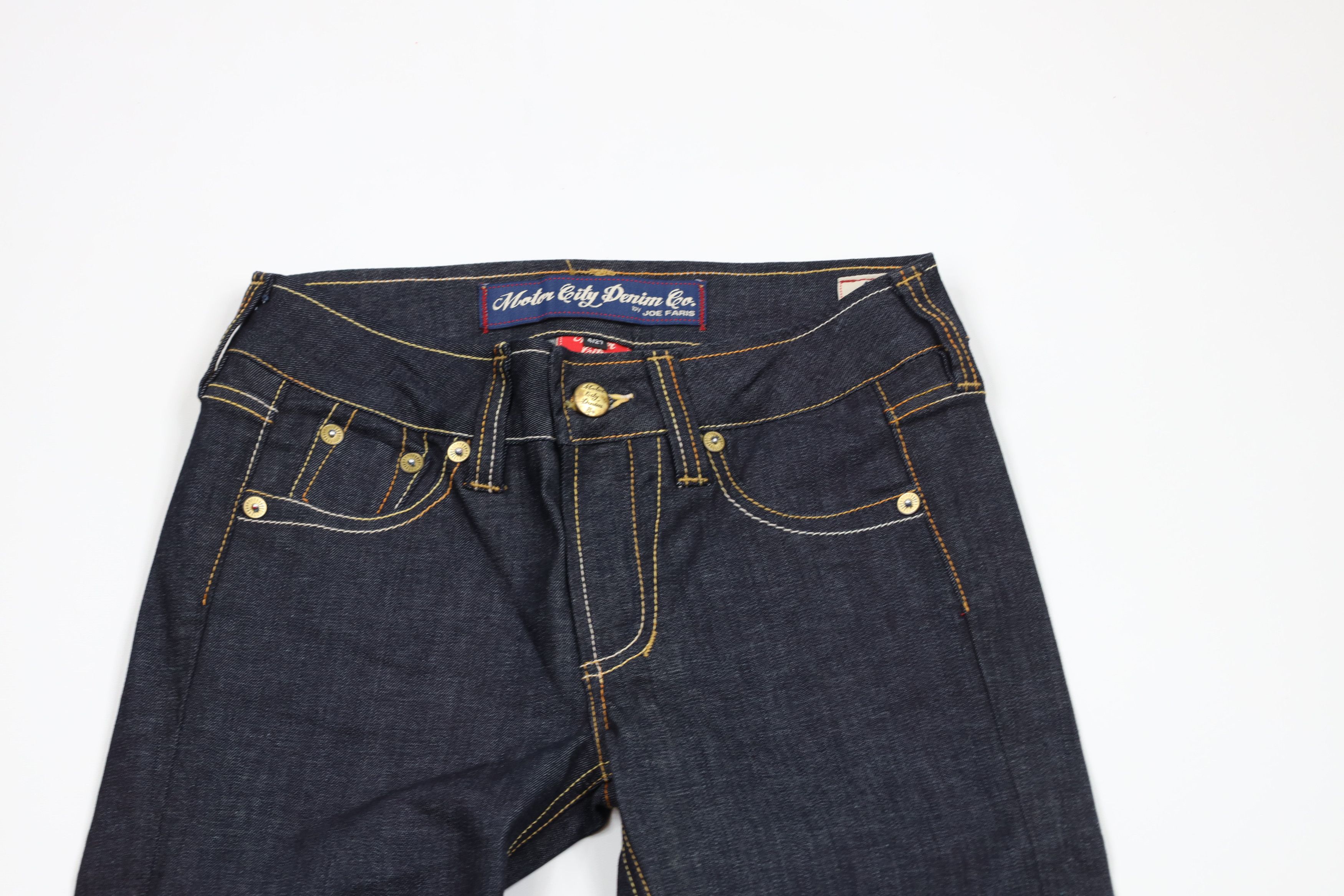 Vintage Motor City Denim Co Joe Faris Skinny Leg Jeans Indigo USA Size 27" / US 4 / IT 40 - 2 Thumbnail