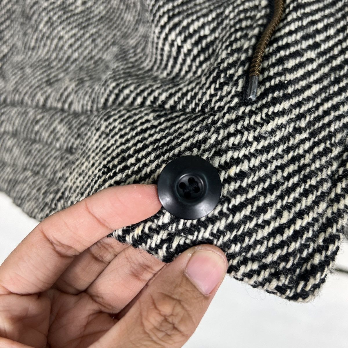 Issey Miyake 🔥 VINTAGE GULK CLUB HARRINGBONE WOOL BOMBER JACKET Size US M / EU 48-50 / 2 - 14 Thumbnail