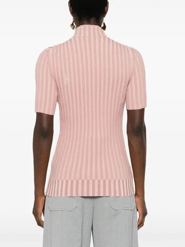 Fendi o1loc1c0126 Logo-Intarsia Top in Pink Size XL / US 12-14 / IT 48-50 - 3 Thumbnail