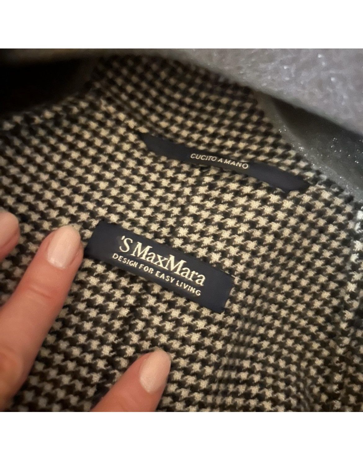 Max Mara S Max Mara Houndstooth Print Coat Size M / US 6-8 / IT 42-44 - 7 Thumbnail