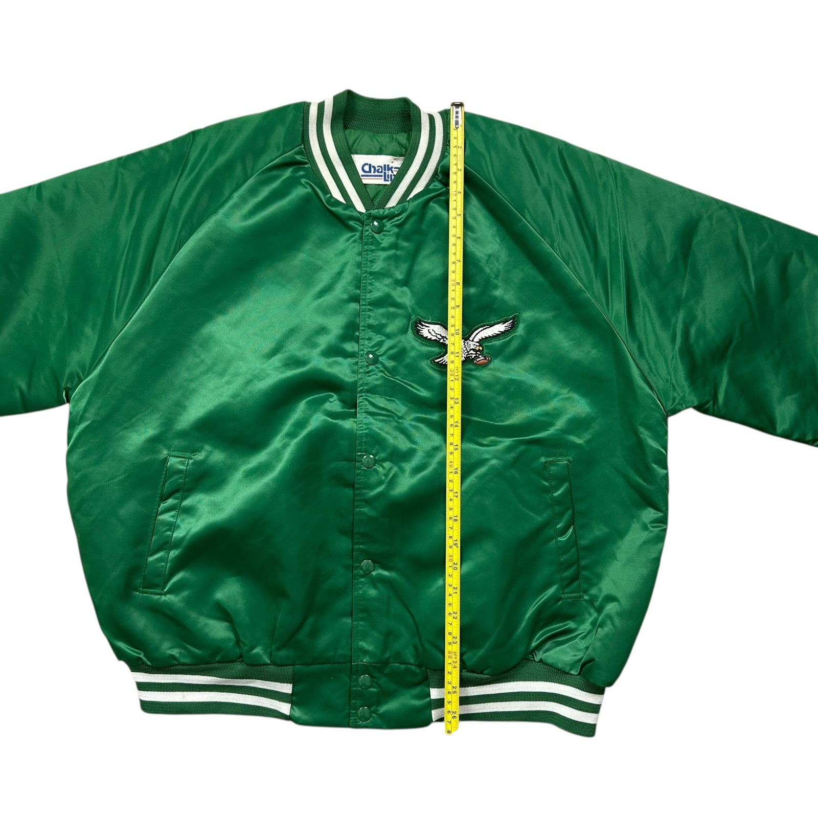 NFL DS VTG 90s PHILADELPHIA EAGLES CHALK LINE SATIN JACKET Size US XL / EU 56 / 4 - 12 Thumbnail