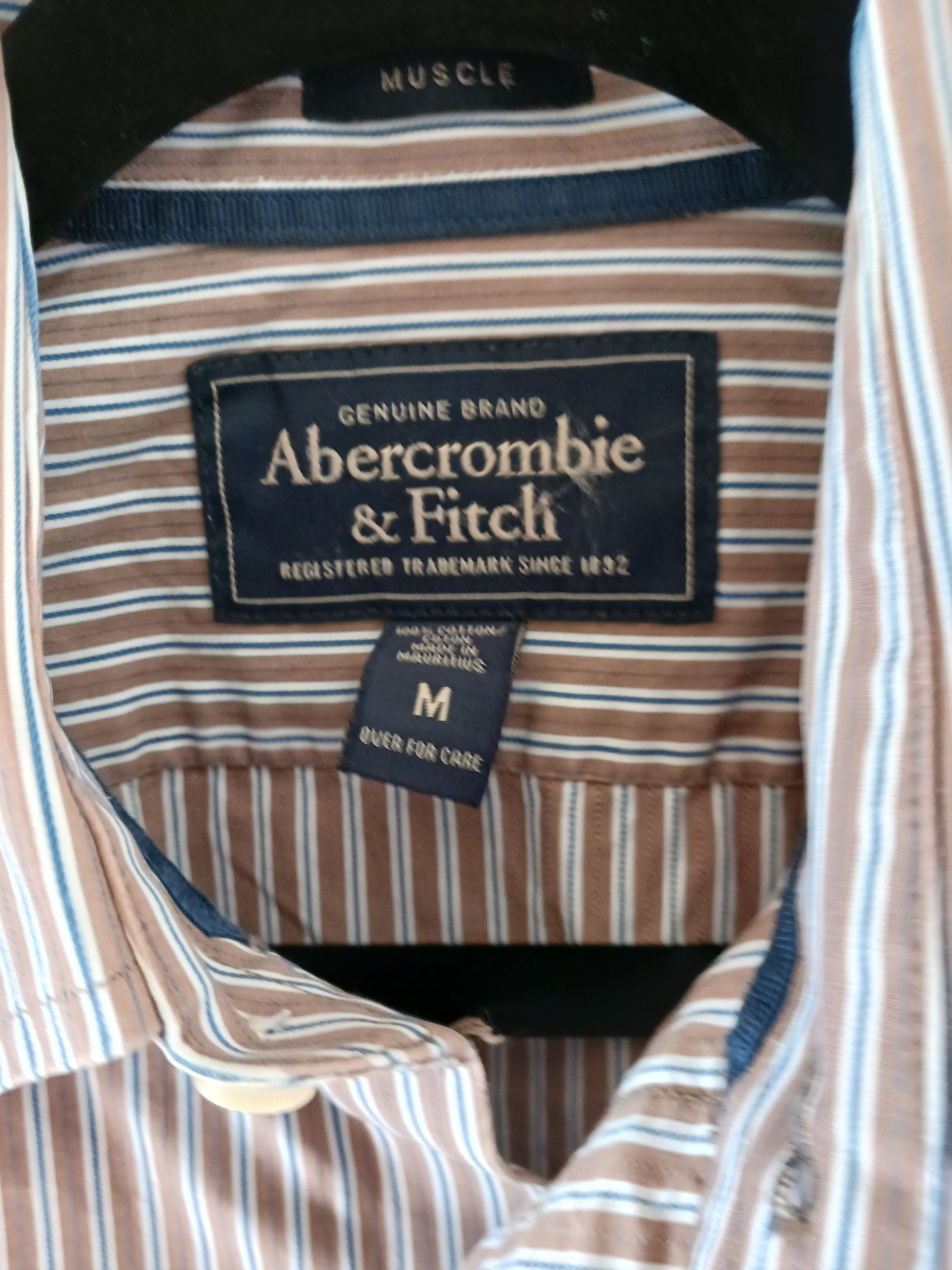 Abercrombie & Fitch Vintage 90's Men's Long Sleeve Striped Shirt Size US M / EU 48-50 / 2 - 3 Thumbnail