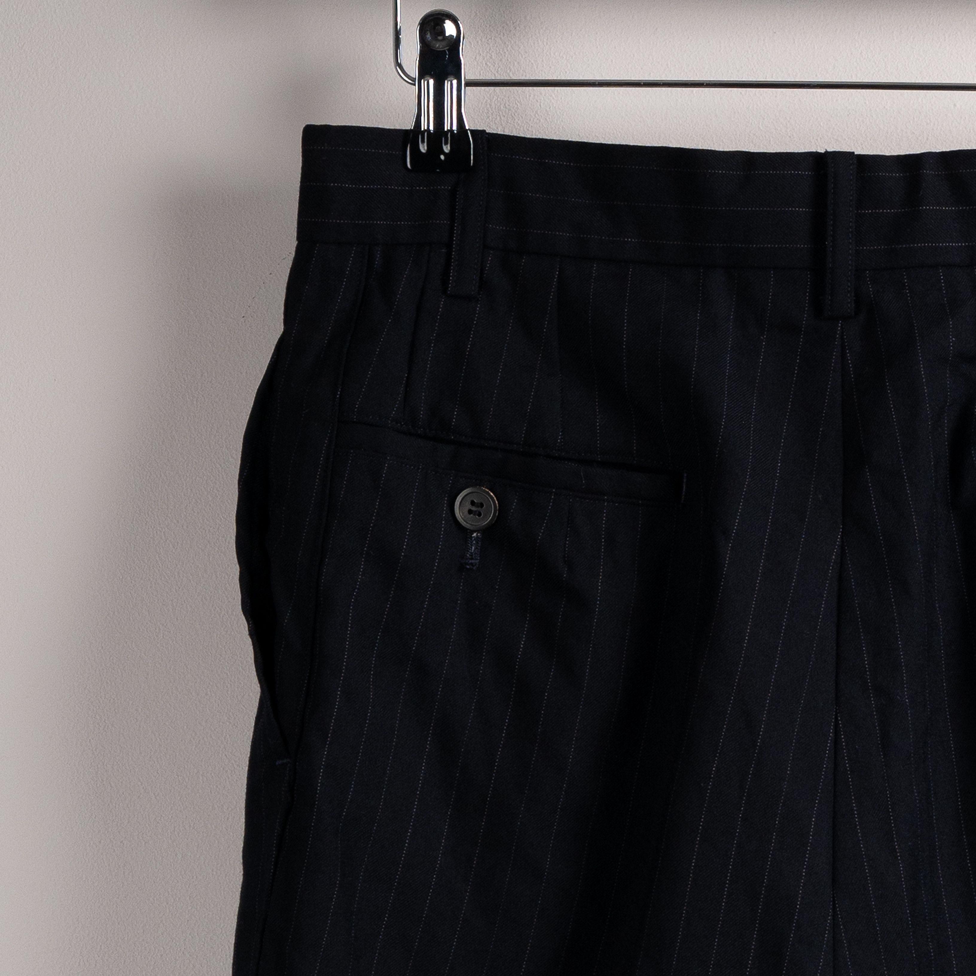 Junya Watanabe Junya Watanabe AW12 Pinstripe Pencil Shorts/Skirt Black Size 29" - 9 Thumbnail