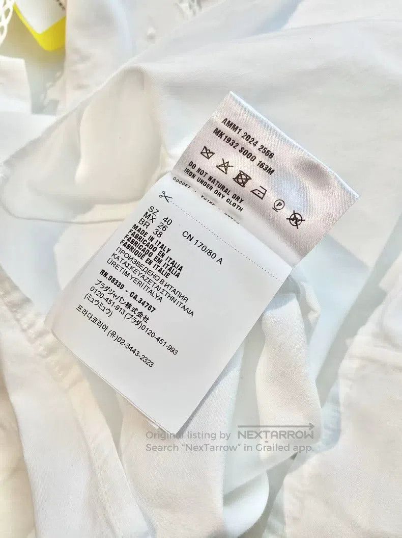 Miu Miu Miu Miu 40 Logo doll collar short sleeve Size M / US 6-8 / IT 42-44 - 5 Thumbnail