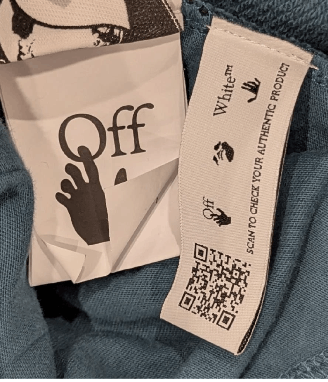 Off-White OFF-WHITE Logo Skate Sweat Shorts Blue Small Size US 30 / EU 46 - 6 Thumbnail