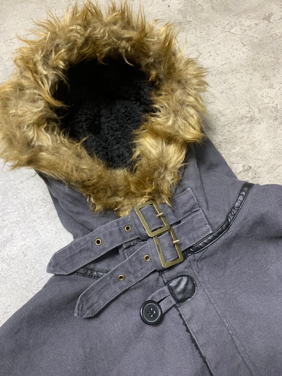 In The Attic Vintage Bicol Bird - Fur Hooded Jacket Size US XL / EU 56 / 4 - 11 Thumbnail