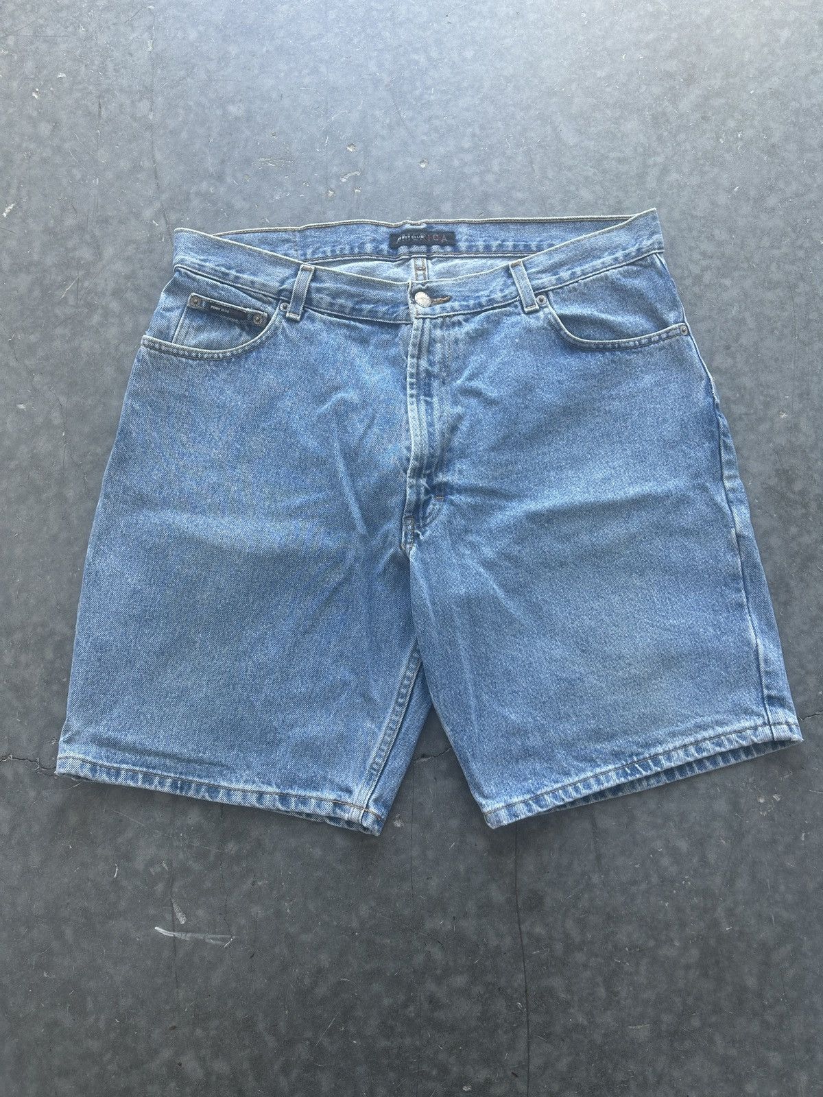 Perry Ellis × Vintage Vintage Y2K Perry Ellis Baggy Jean Shorts Size US 36 / EU 52 - 1 Thumbnail
