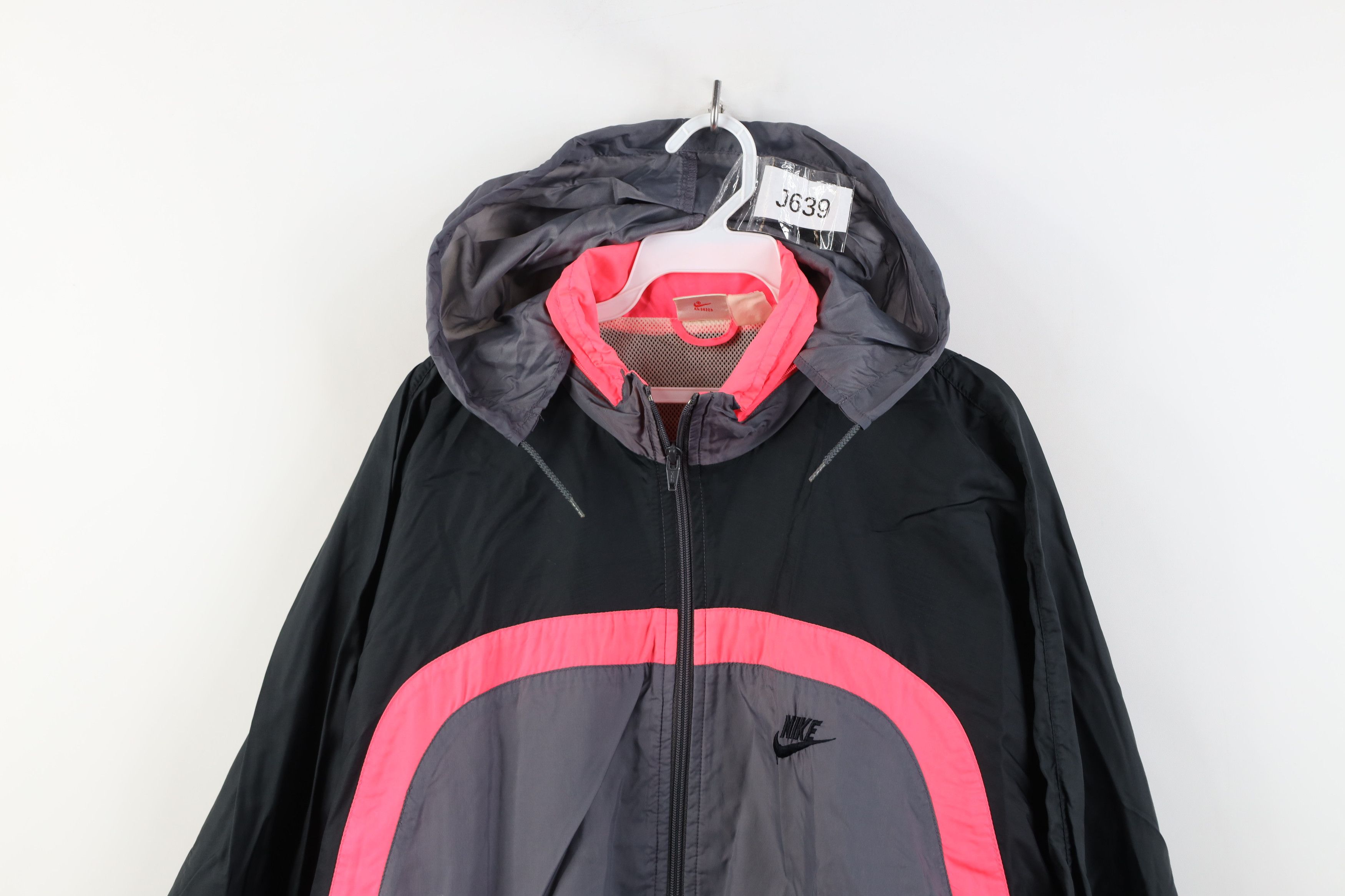 Nike Vintage 80s 90s Nike Mini Swoosh Hooded Windbreaker Jacket Size US L / EU 52-54 / 3 - 2 Thumbnail