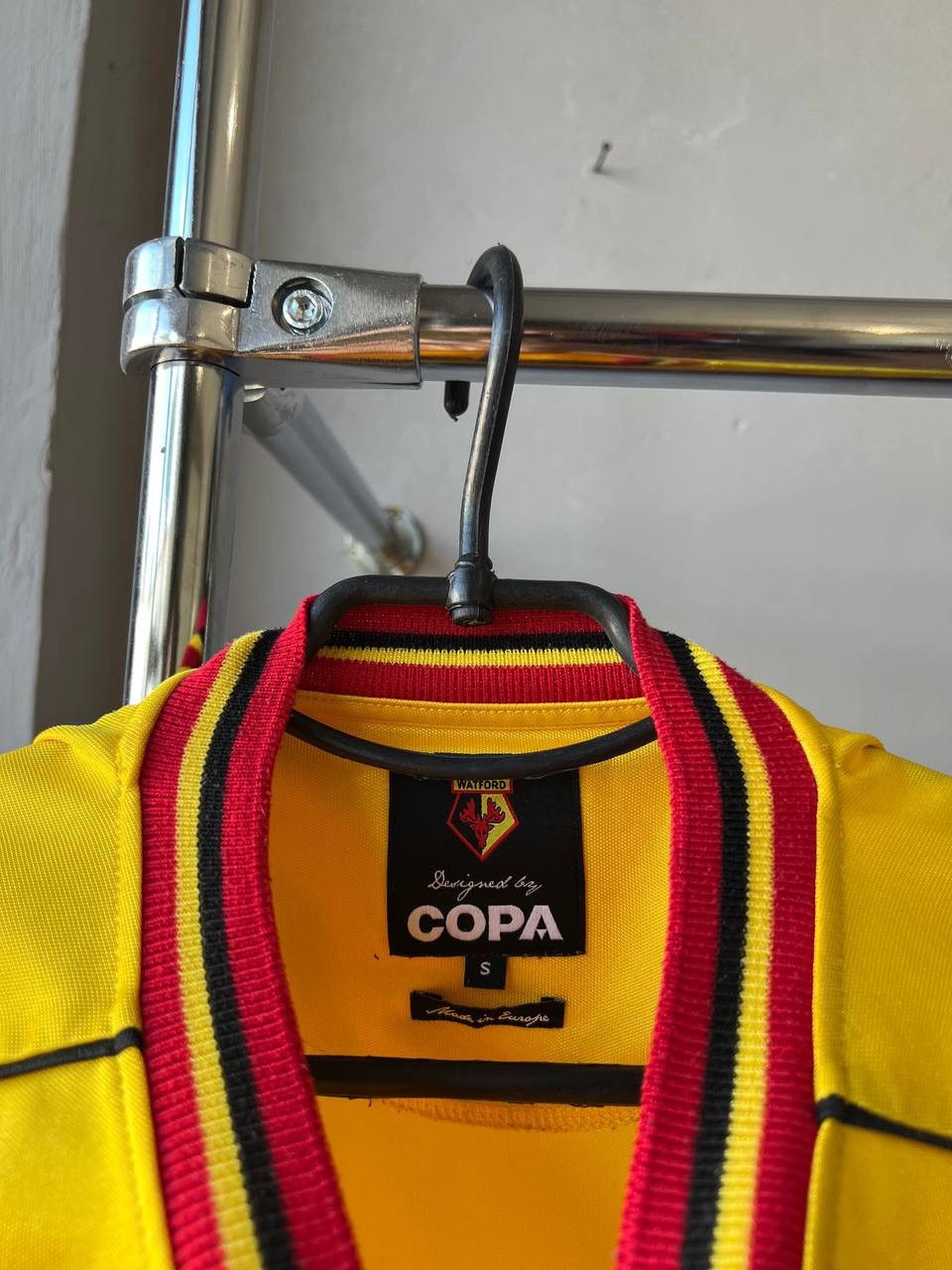 Sports Specialties 1983/84 REMAKE WATFORD COPA HOME SOCCER FOOTBALL JERSEY SZ S Size US S / EU 44-46 / 1 - 5 Thumbnail