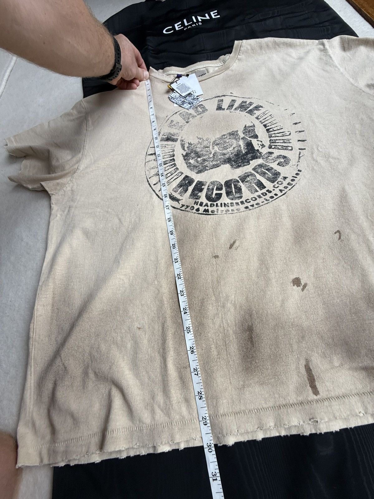 Gallery Dept. Gallery Dept logo head line records distressed t shiet XL Size US XL / EU 56 / 4 - 7 Thumbnail